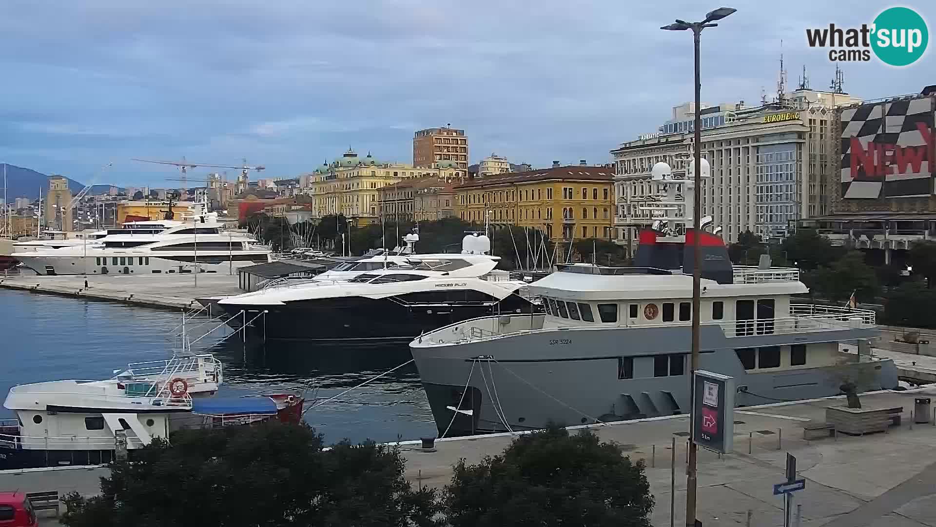 Riva i Marina u Rijeci – Web kamera uživo u Hrvatskoj