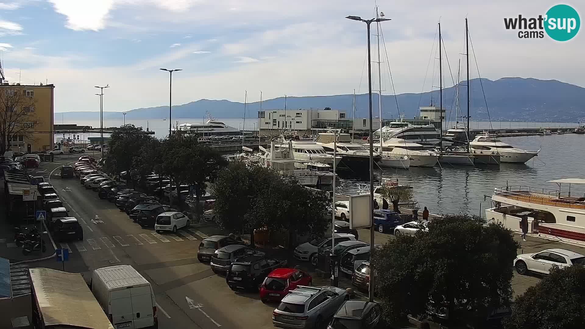 La Riva et Marina à Rijeka – Live Webcam Croatie