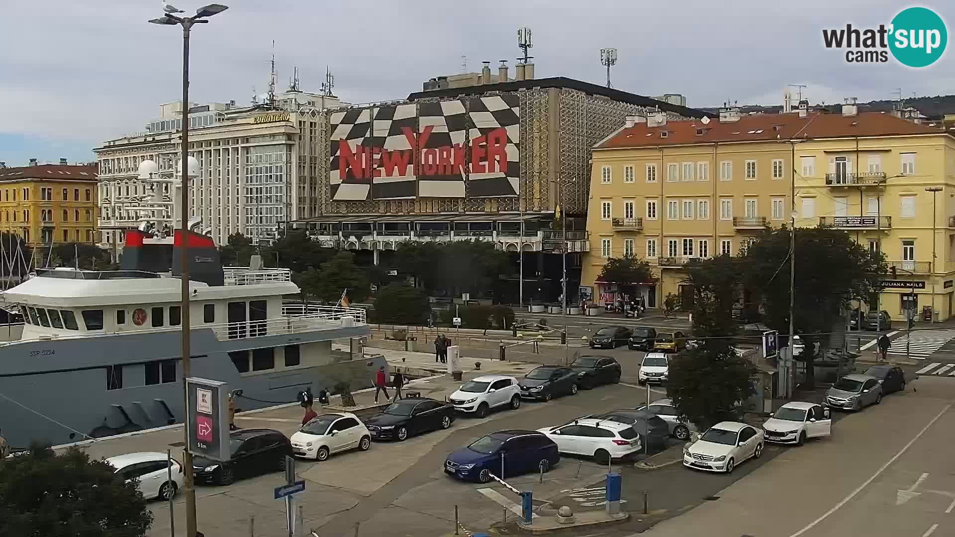 The Riva and Marina in Rijeka  – Live Webcam Croatia