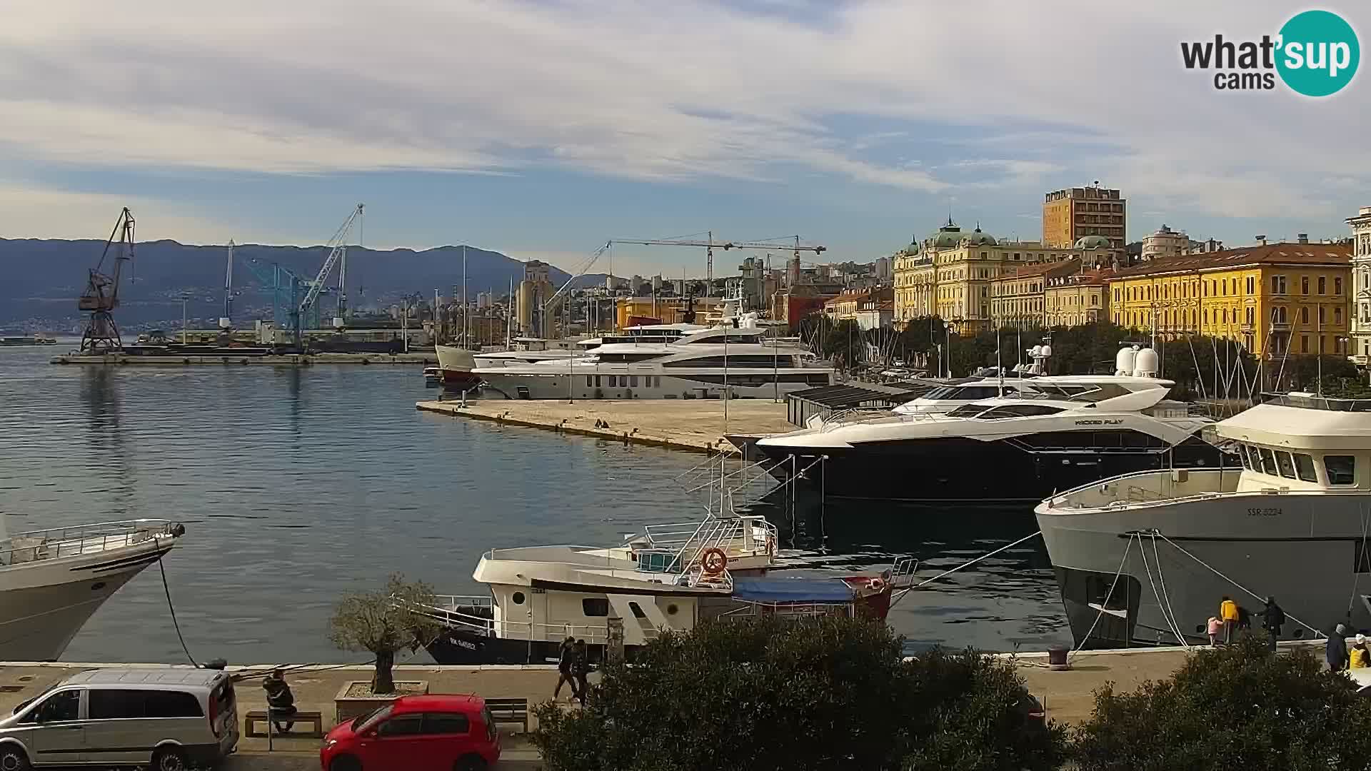 La Riva e la Marina a Rijeka (Fiume) – Live Webcam Croazia