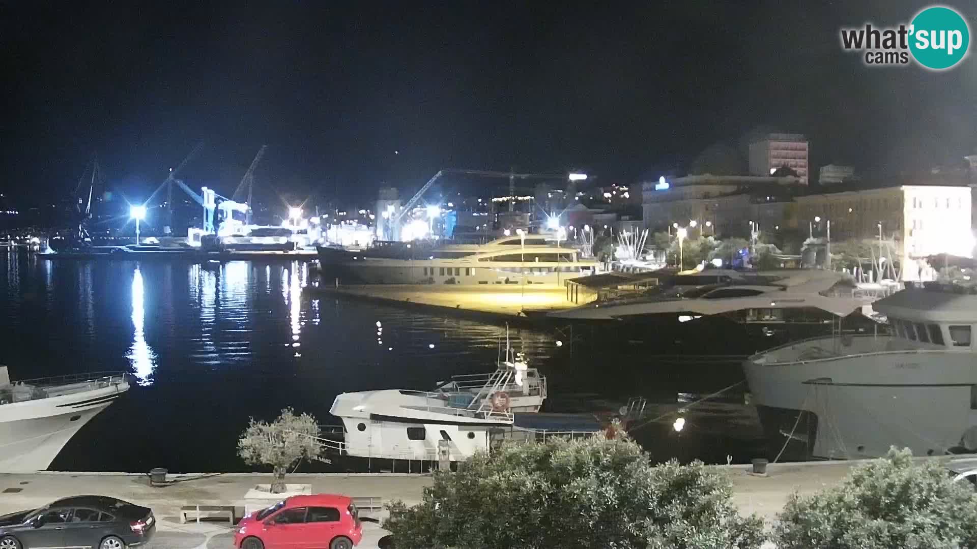Die Riva und Marina in Rijeka – Live Webcam Kroatien