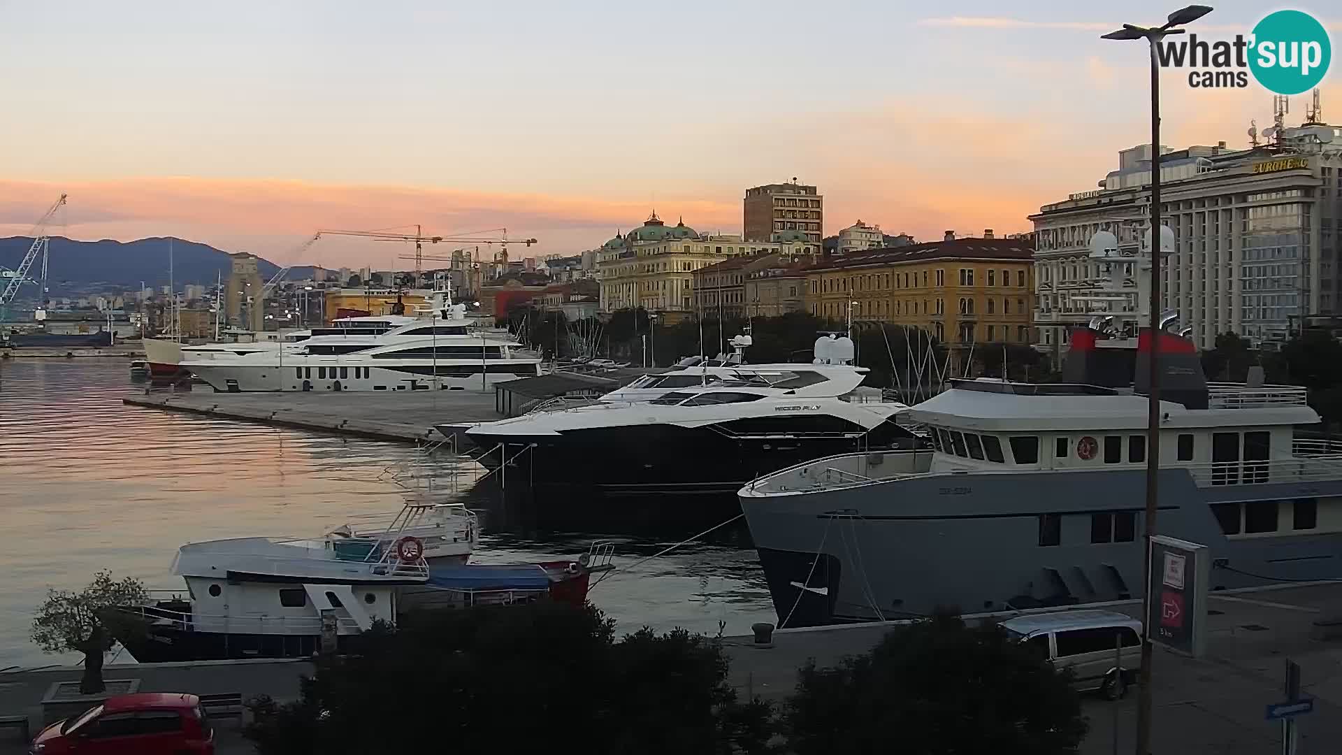 La Riva et Marina à Rijeka – Live Webcam Croatie