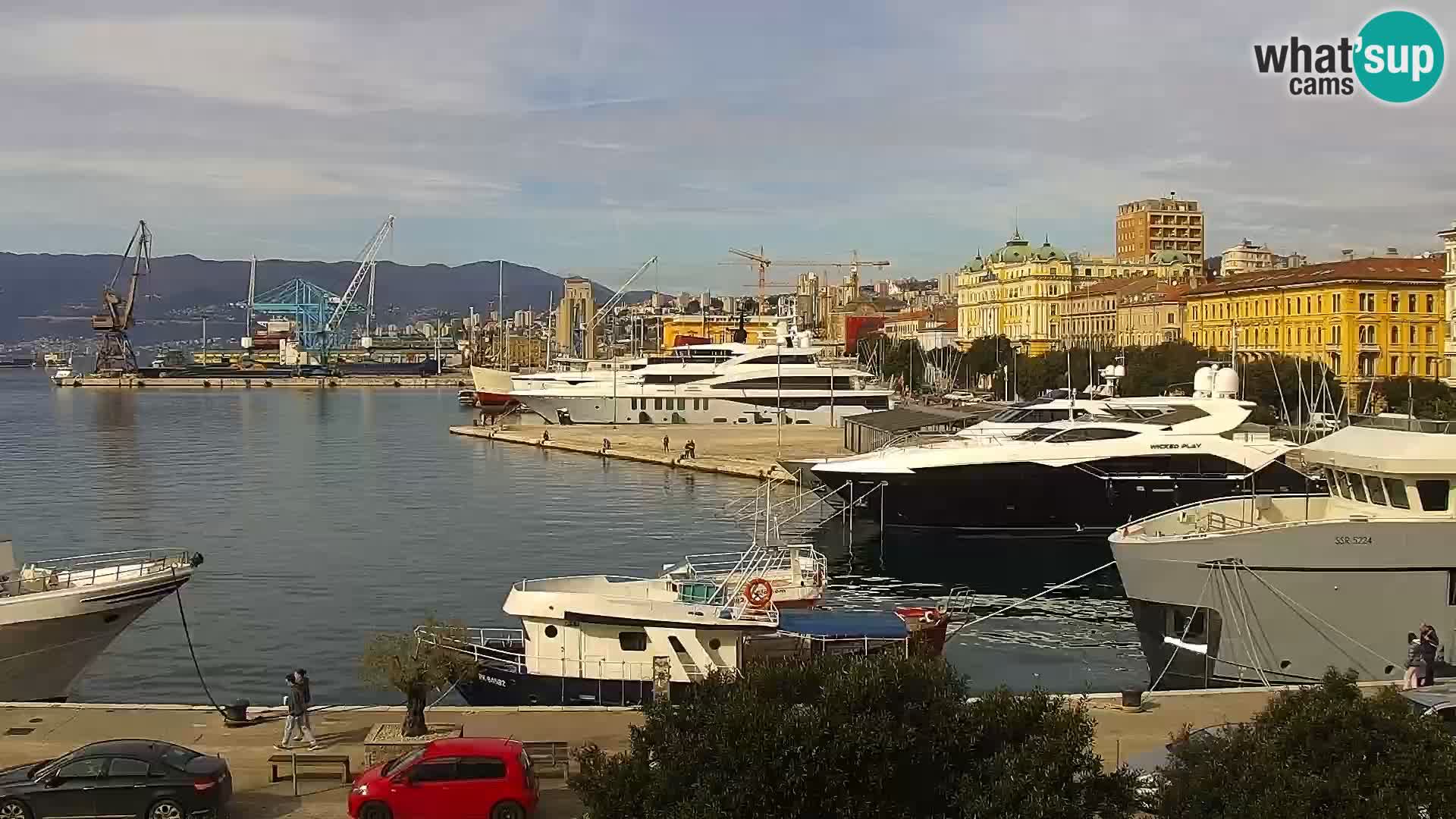 La Riva et Marina à Rijeka – Live Webcam Croatie