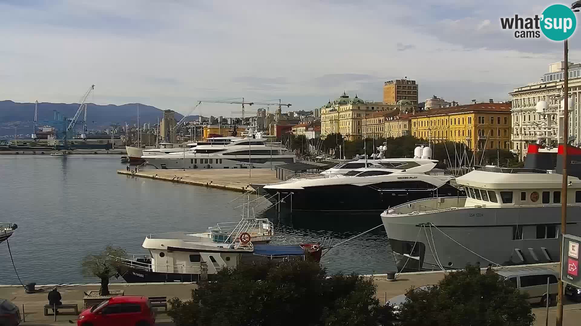 The Riva and Marina in Rijeka  – Live Webcam Croatia