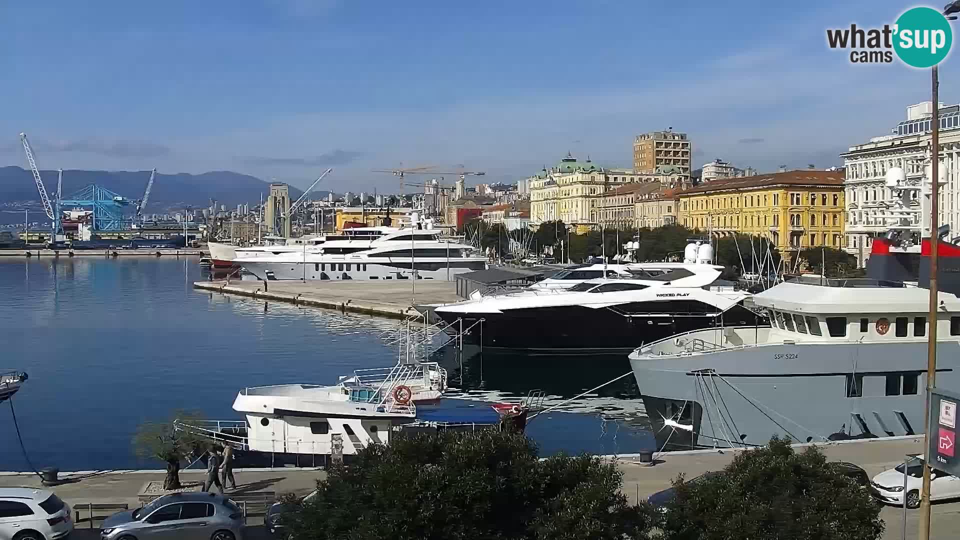 The Riva and Marina in Rijeka  – Live Webcam Croatia