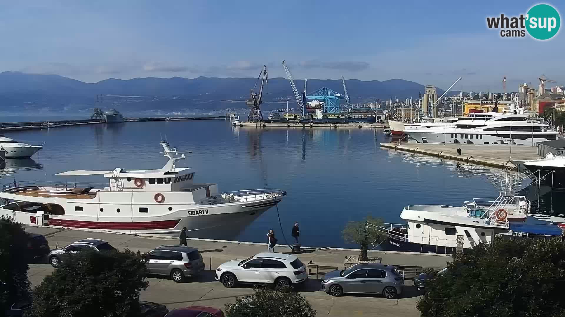 The Riva and Marina in Rijeka  – Live Webcam Croatia