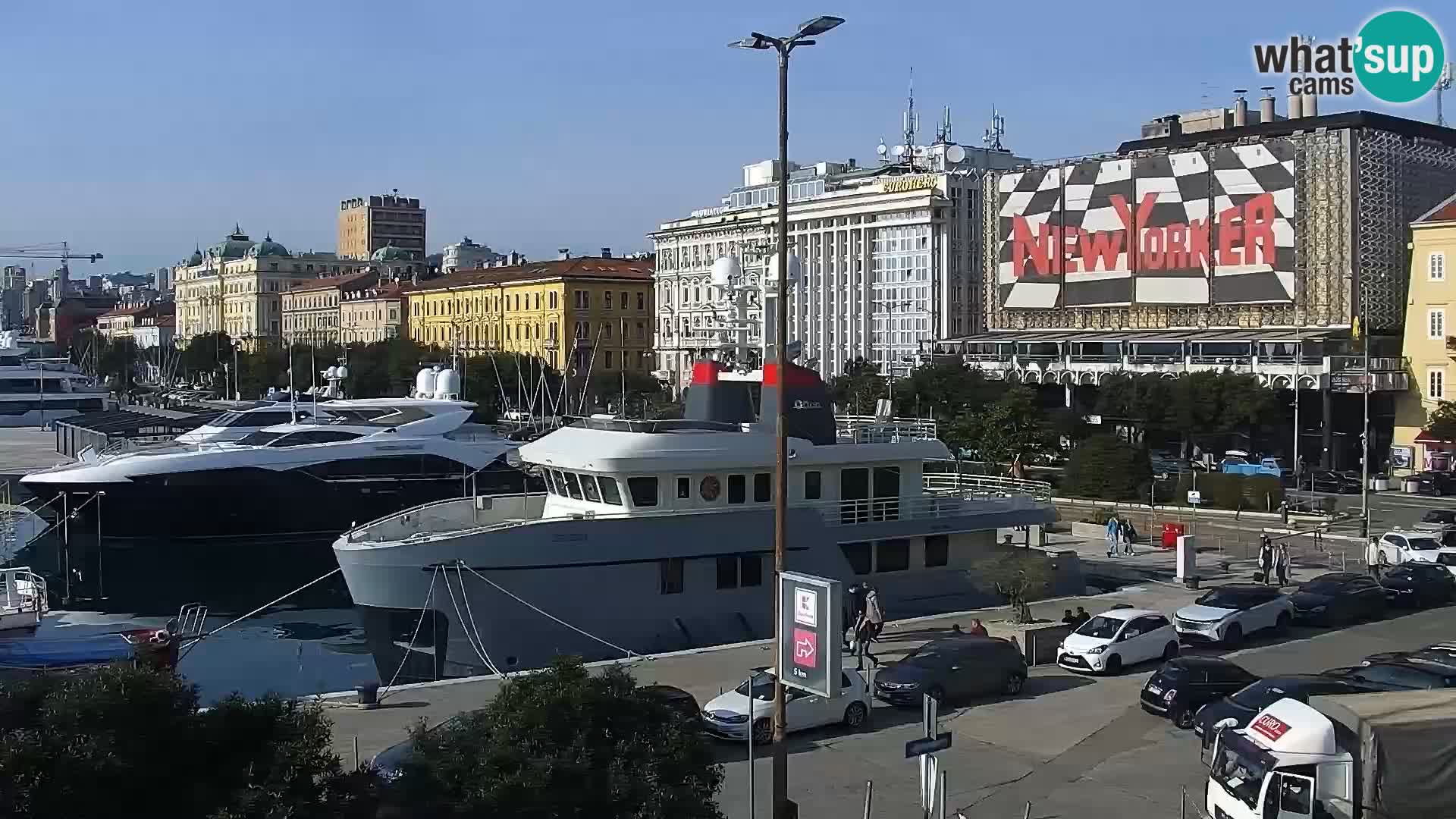 La Riva y Marina en Rijeka – Webcam en vivo Croacia