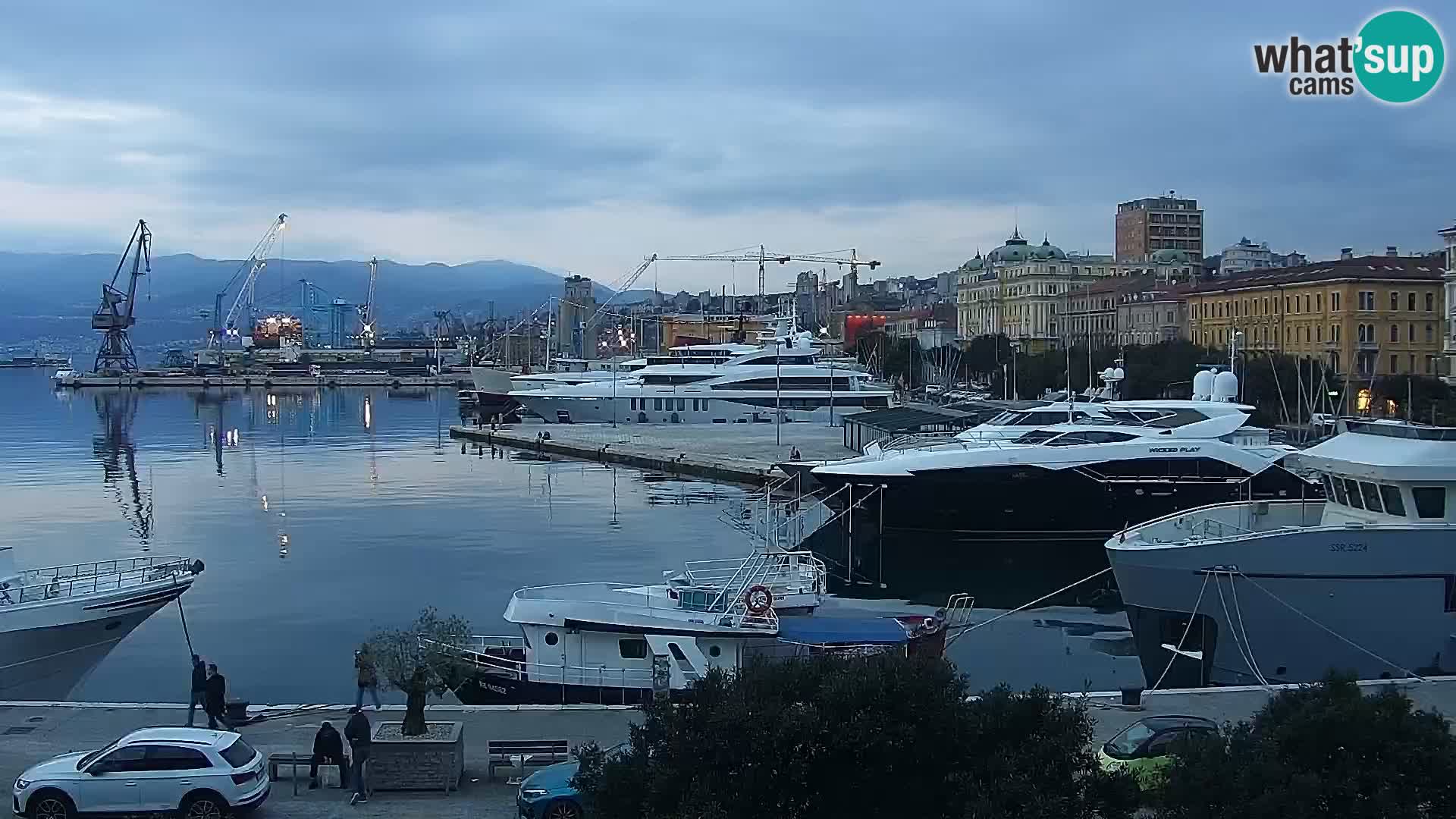 The Riva and Marina in Rijeka  – Live Webcam Croatia