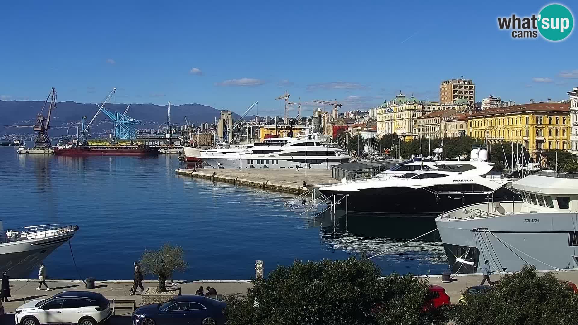 La Riva et Marina à Rijeka – Live Webcam Croatie
