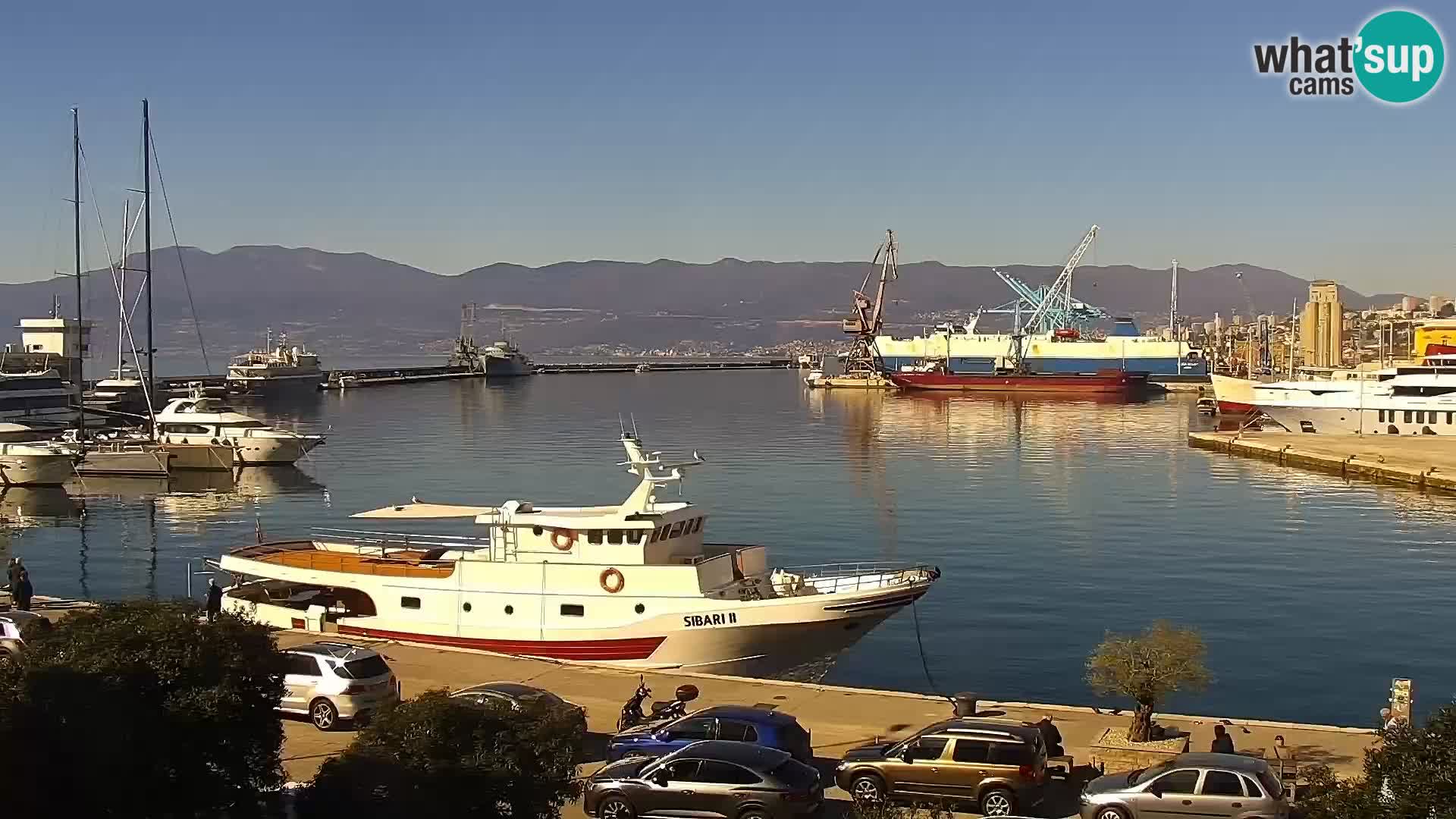 The Riva and Marina in Rijeka  – Live Webcam Croatia
