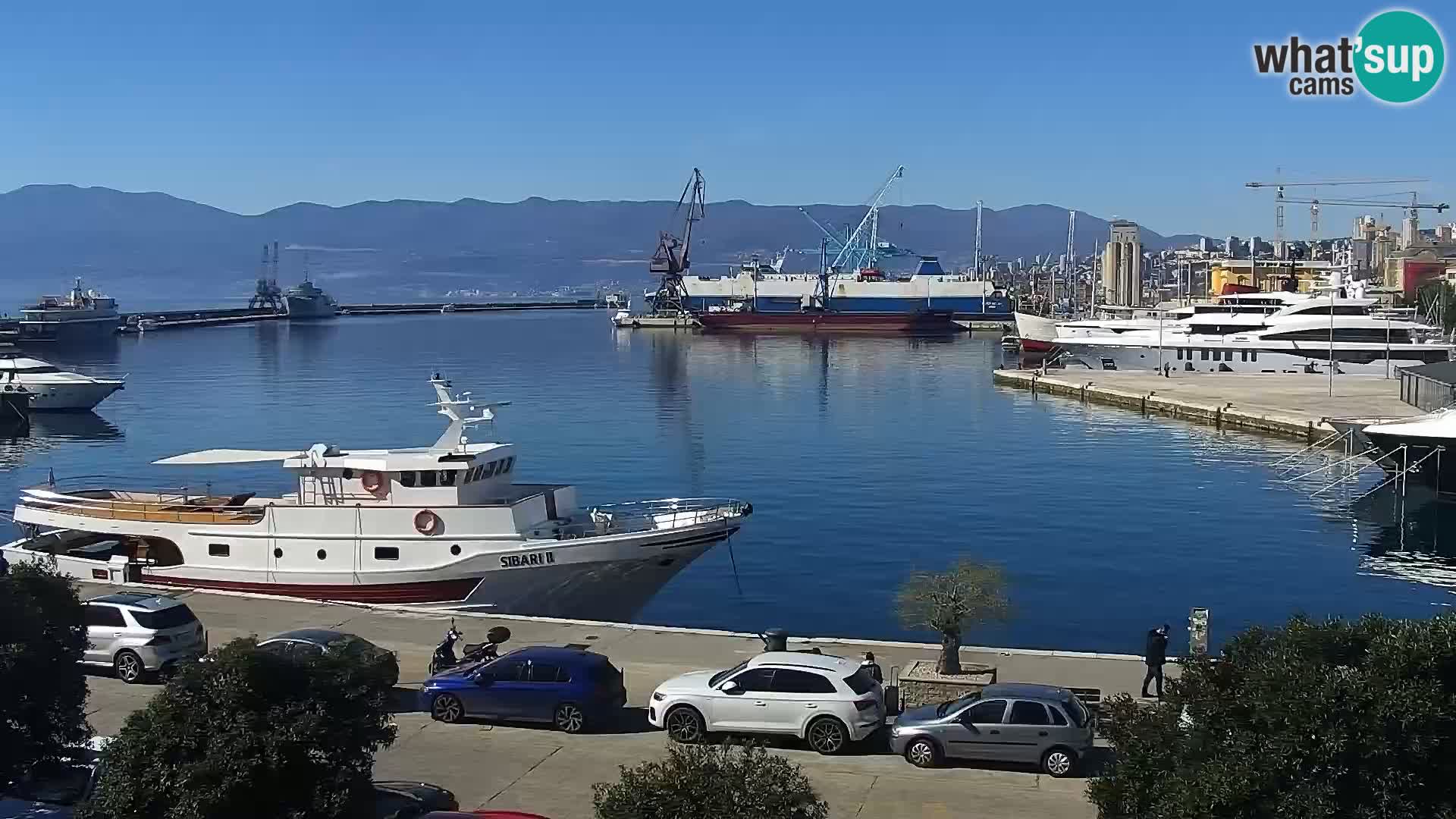 The Riva and Marina in Rijeka  – Live Webcam Croatia