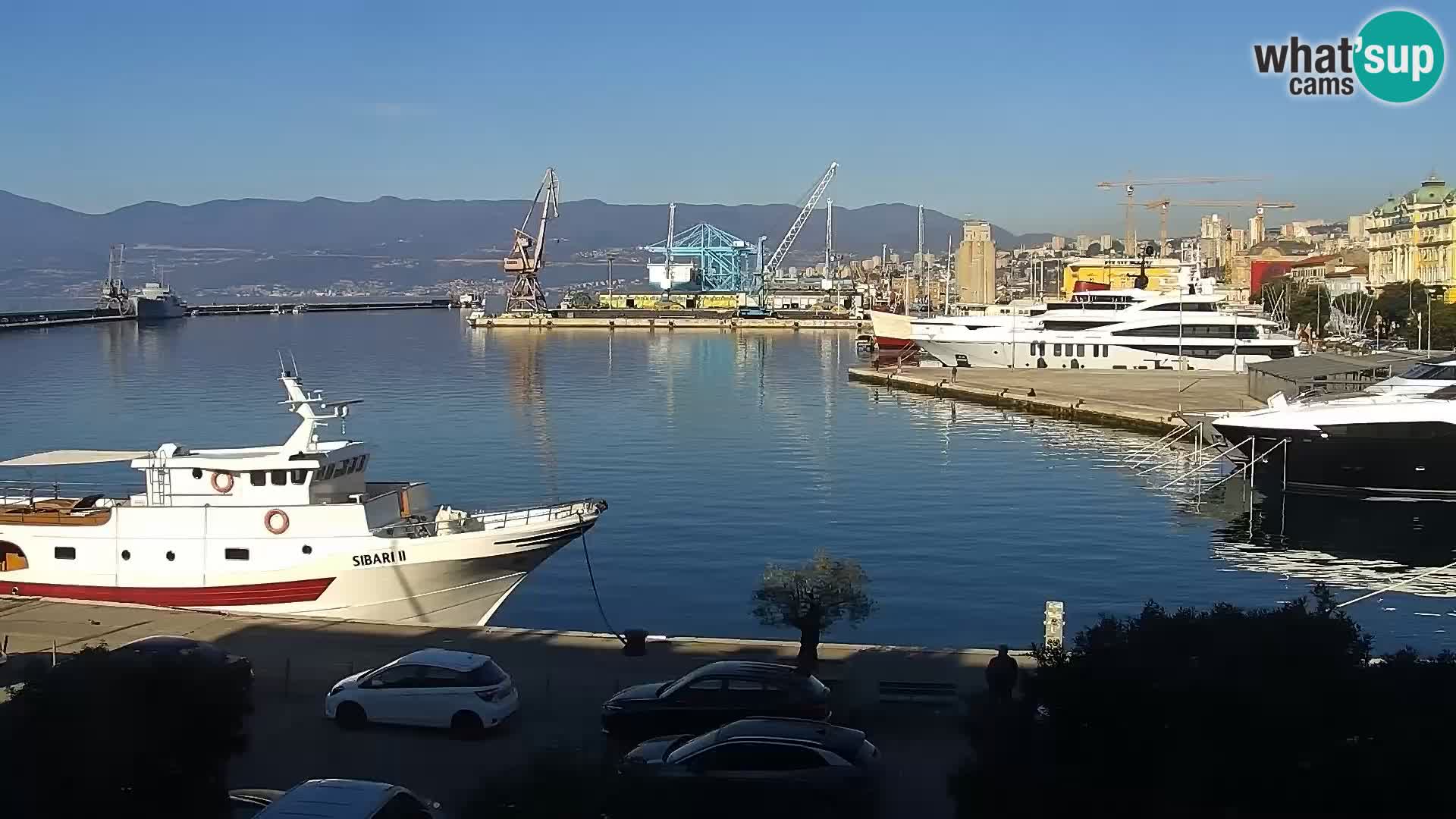 The Riva and Marina in Rijeka  – Live Webcam Croatia