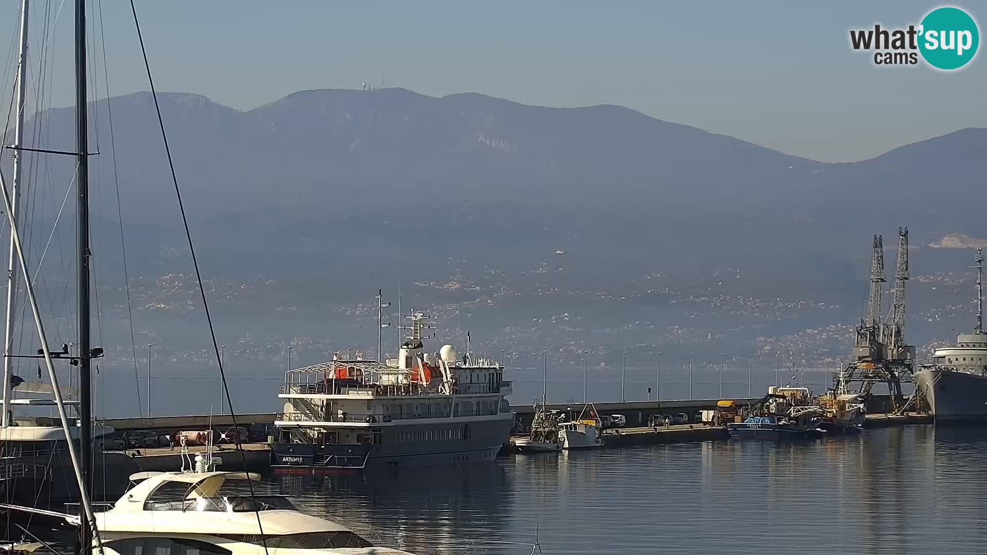 La Riva et Marina à Rijeka – Live Webcam Croatie