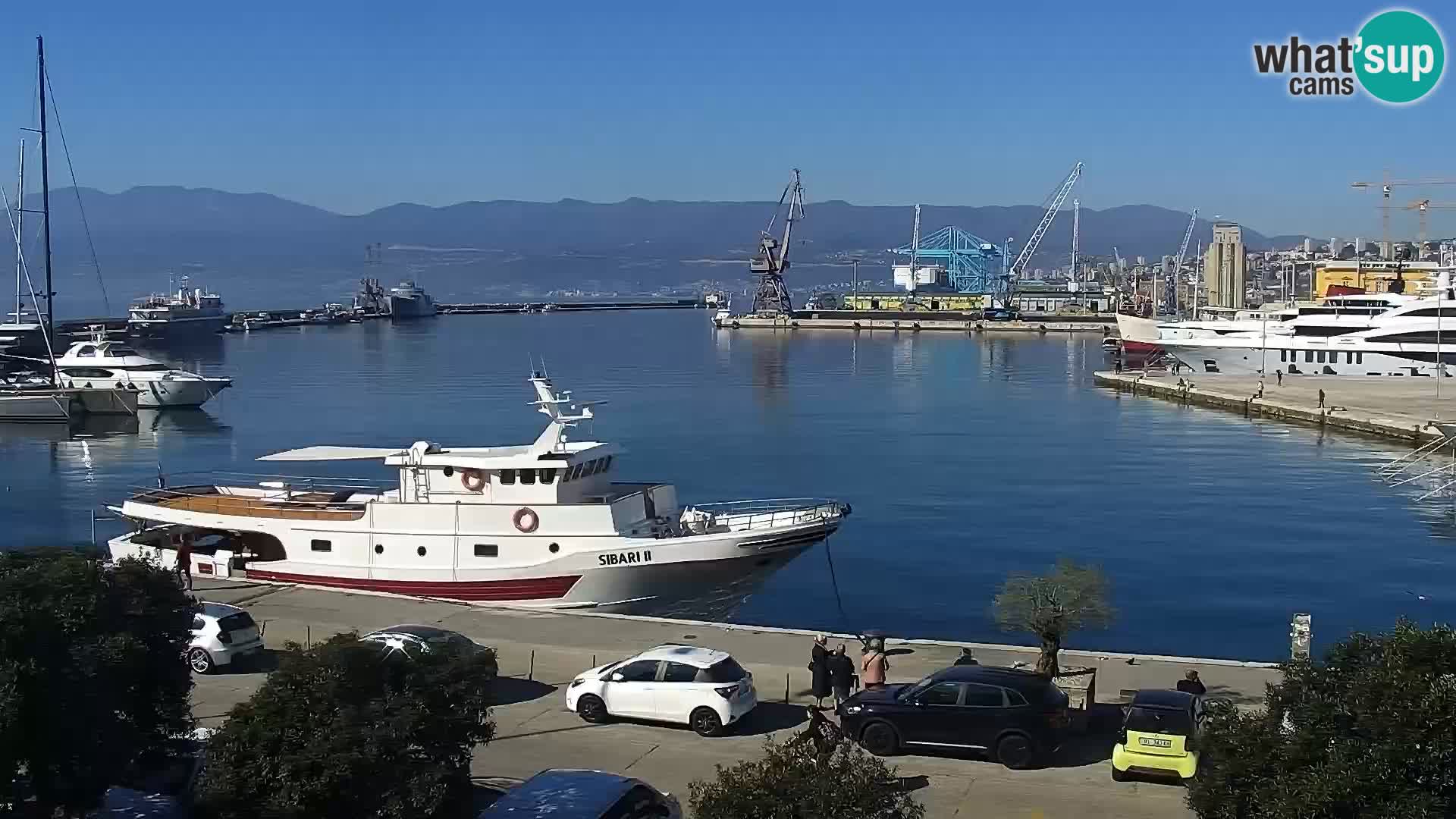 Die Riva und Marina in Rijeka – Live Webcam Kroatien
