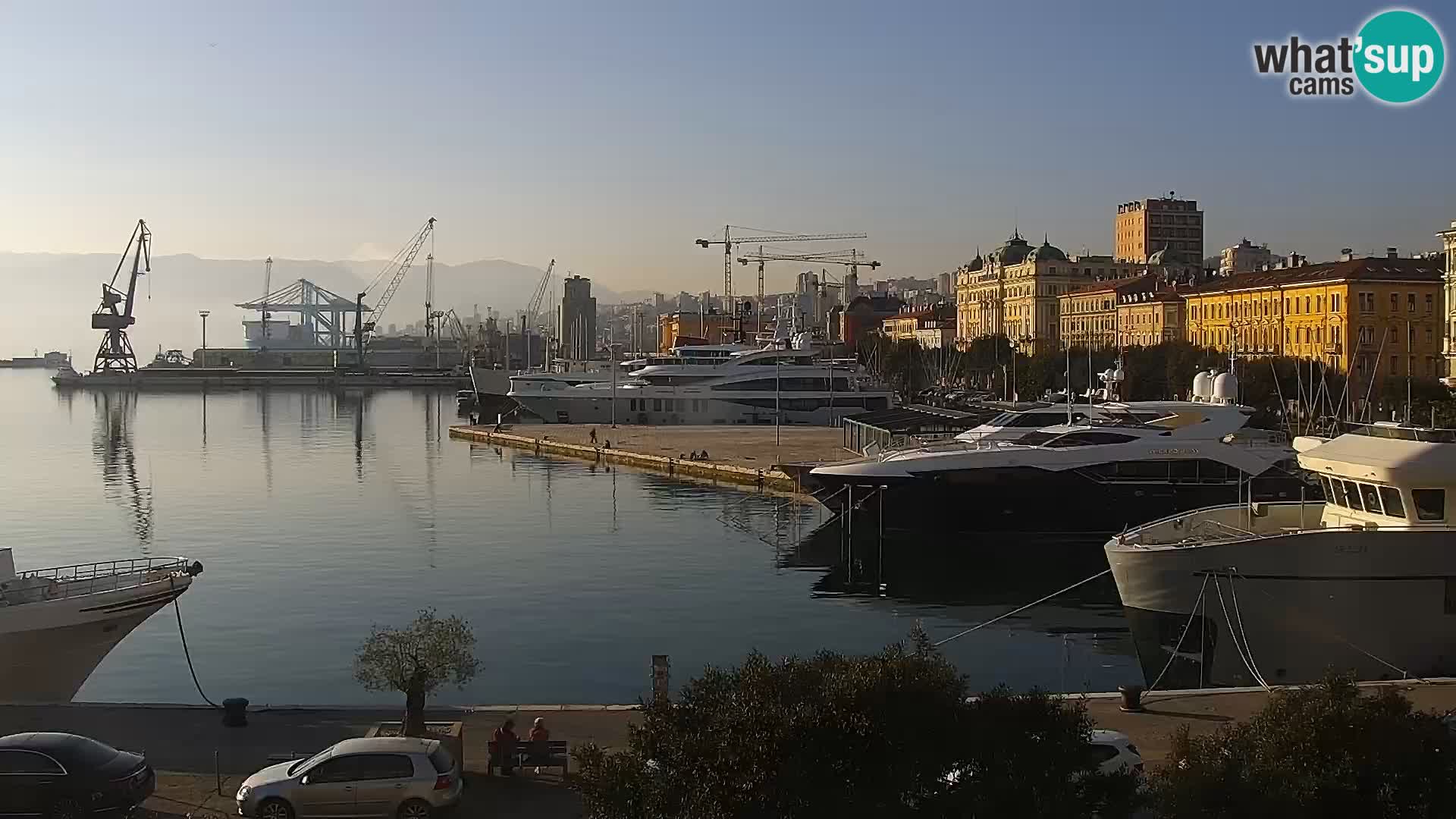 La Riva et Marina à Rijeka – Live Webcam Croatie