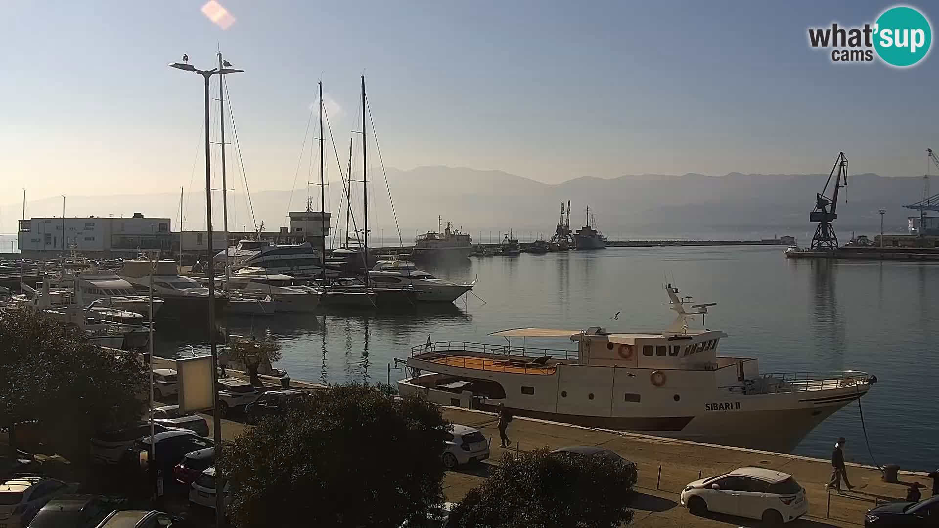 La Riva et Marina à Rijeka – Live Webcam Croatie