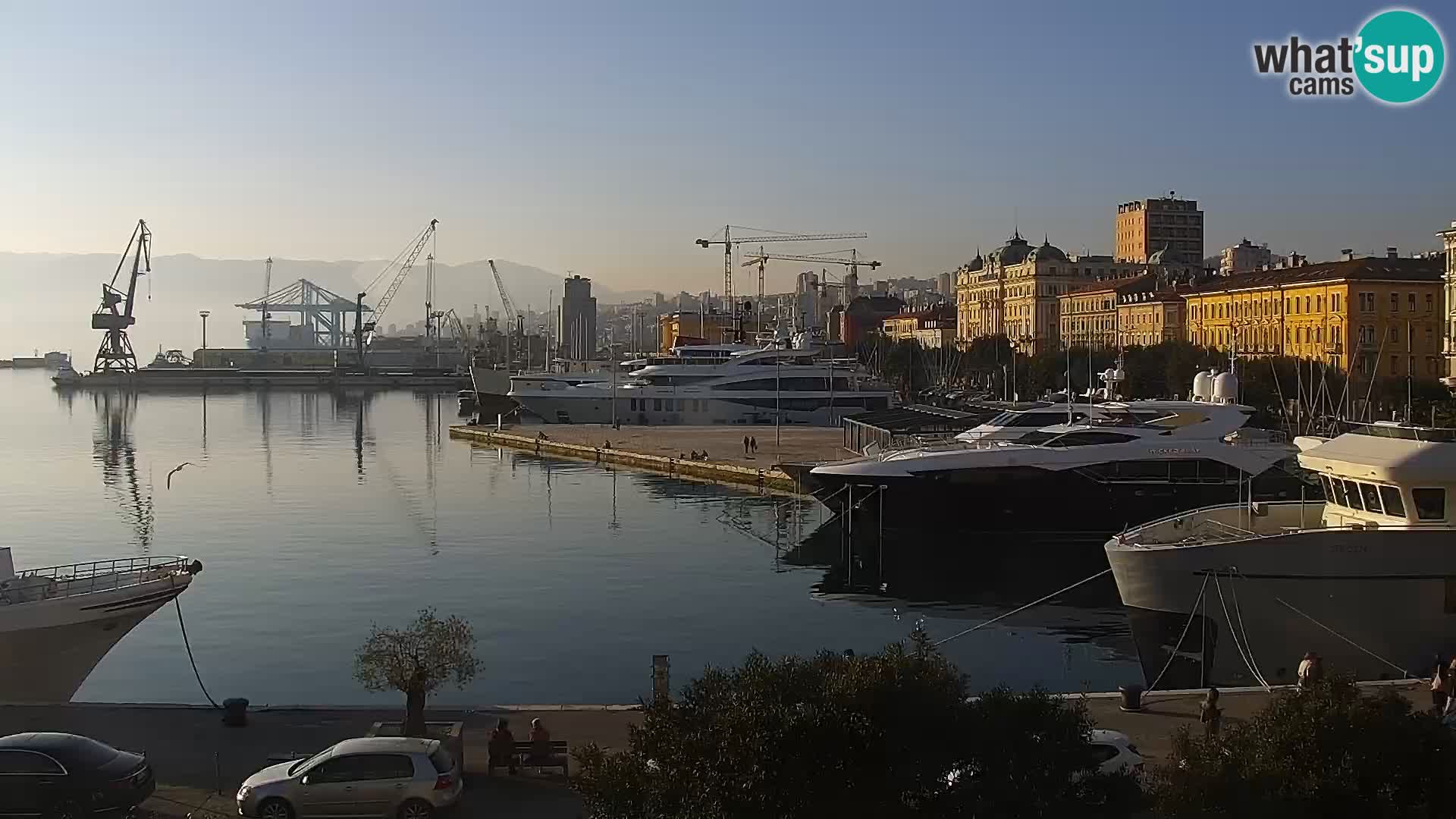 La Riva et Marina à Rijeka – Live Webcam Croatie