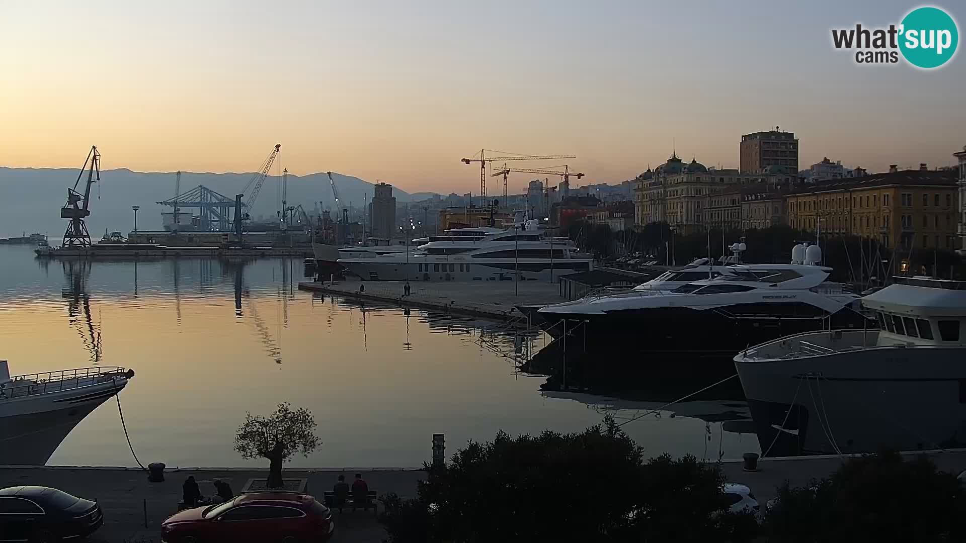 Die Riva und Marina in Rijeka – Live Webcam Kroatien