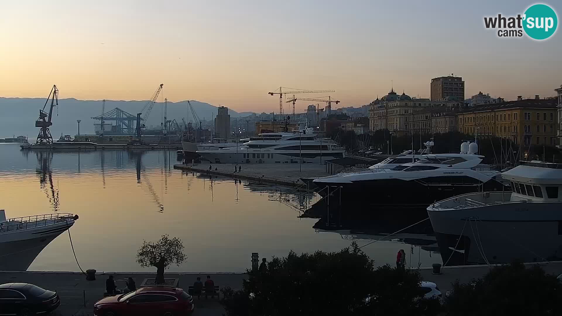 Die Riva und Marina in Rijeka – Live Webcam Kroatien