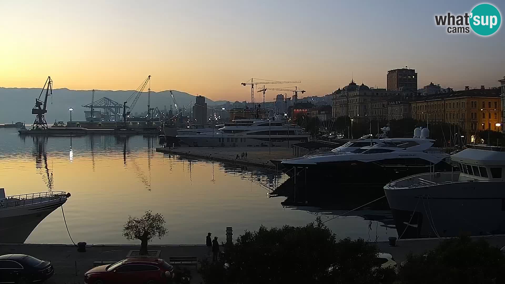 La Riva et Marina à Rijeka – Live Webcam Croatie