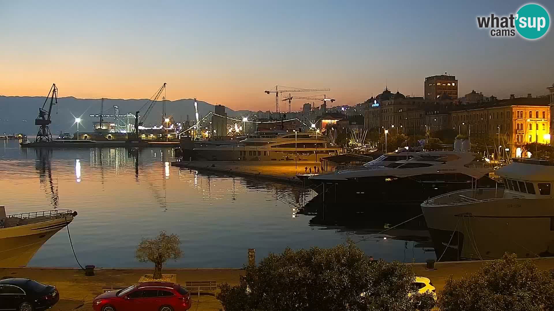 Die Riva und Marina in Rijeka – Live Webcam Kroatien