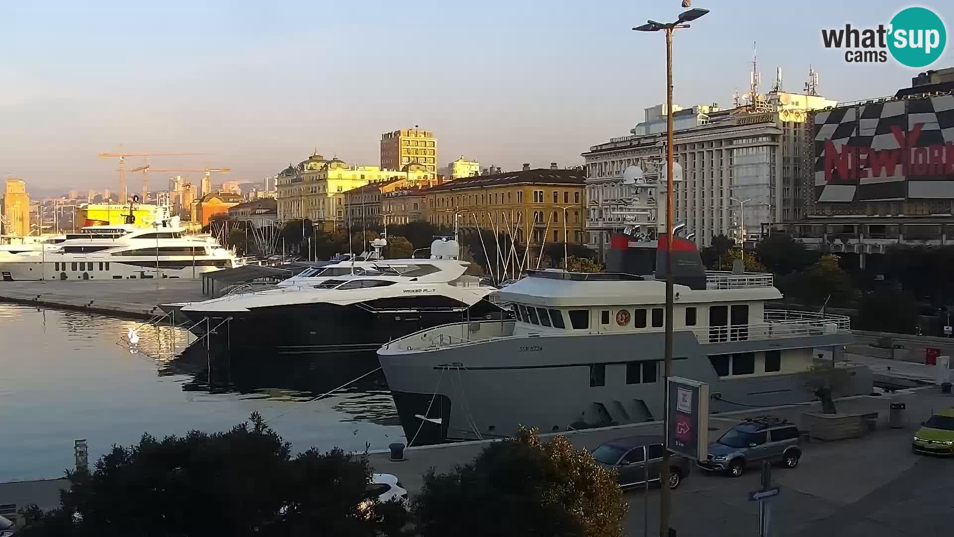 La Riva e la Marina a Rijeka (Fiume) – Live Webcam Croazia