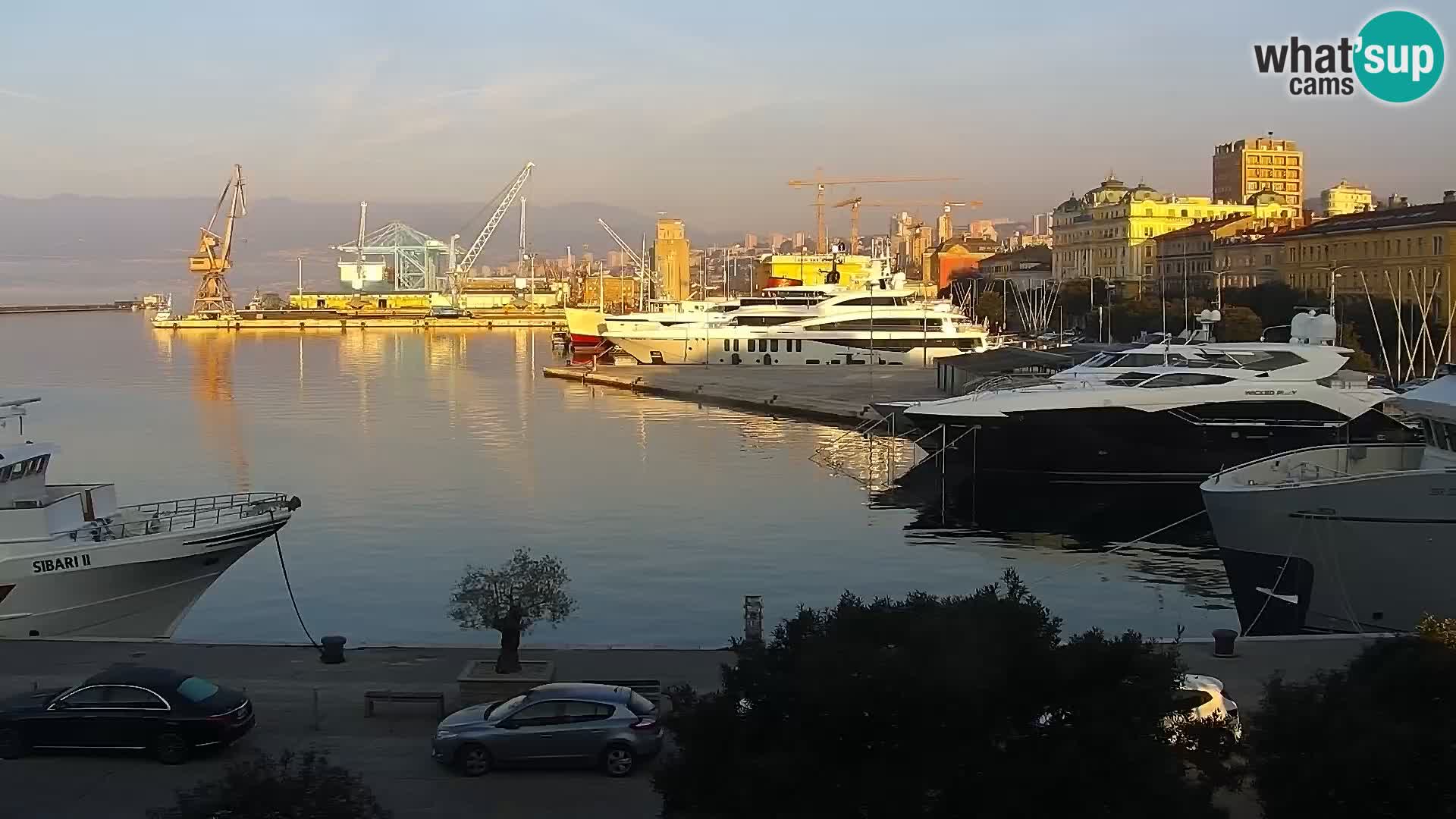 The Riva and Marina in Rijeka  – Live Webcam Croatia