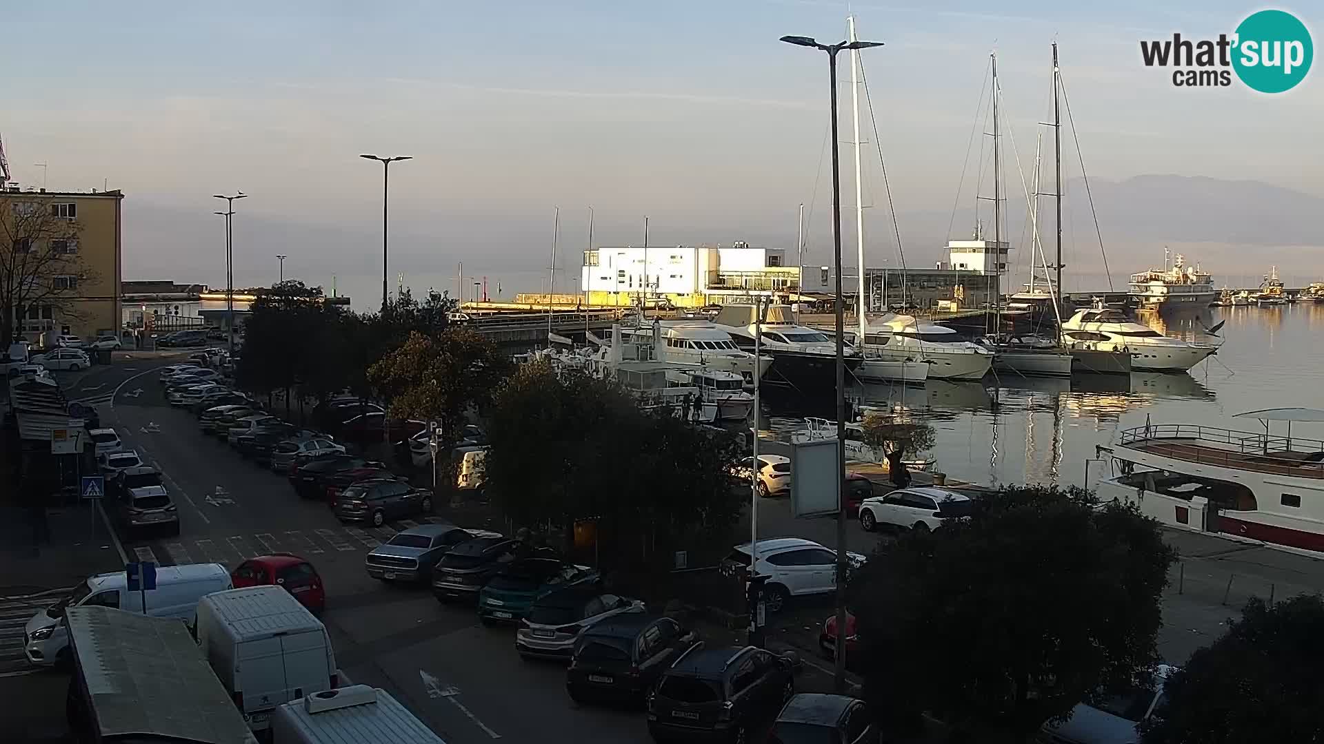Die Riva und Marina in Rijeka – Live Webcam Kroatien
