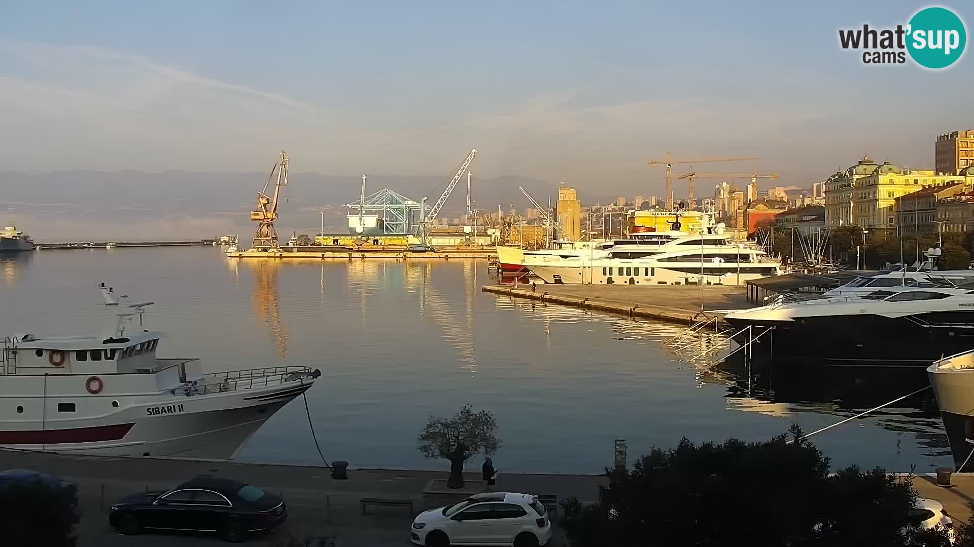 Die Riva und Marina in Rijeka – Live Webcam Kroatien