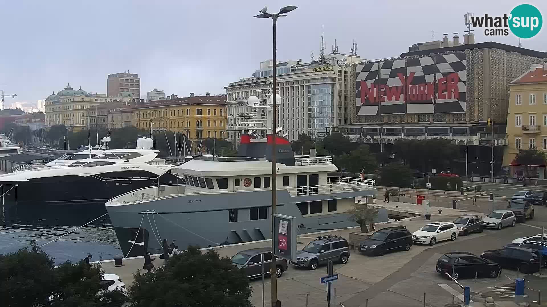 La Riva et Marina à Rijeka – Live Webcam Croatie