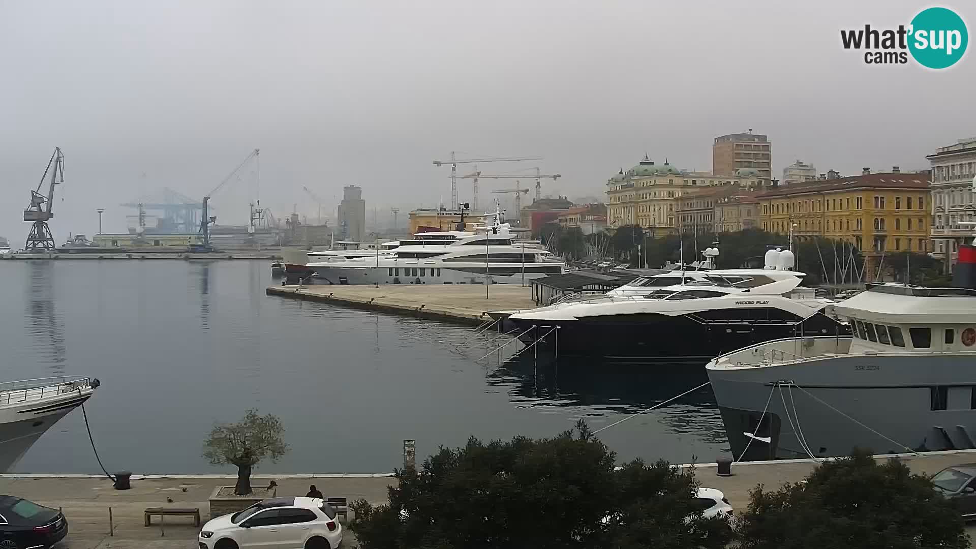 Die Riva und Marina in Rijeka – Live Webcam Kroatien