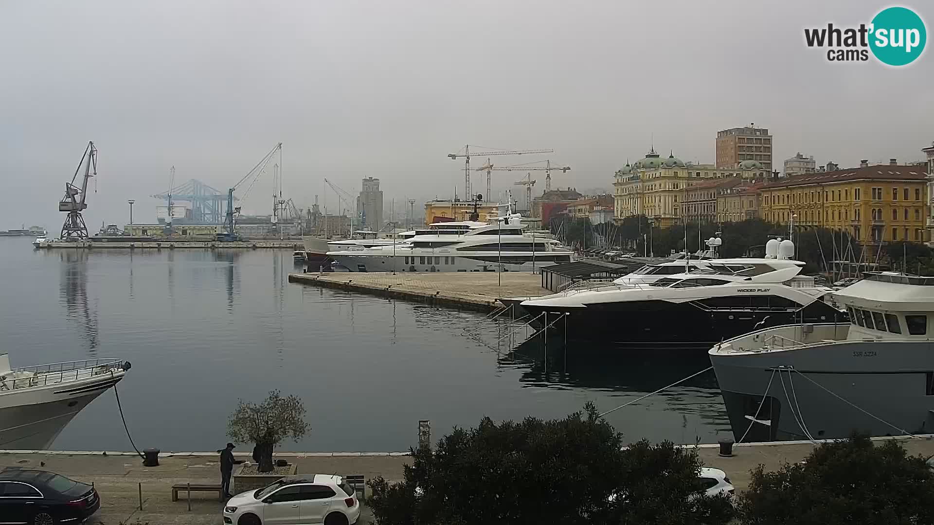 Die Riva und Marina in Rijeka – Live Webcam Kroatien
