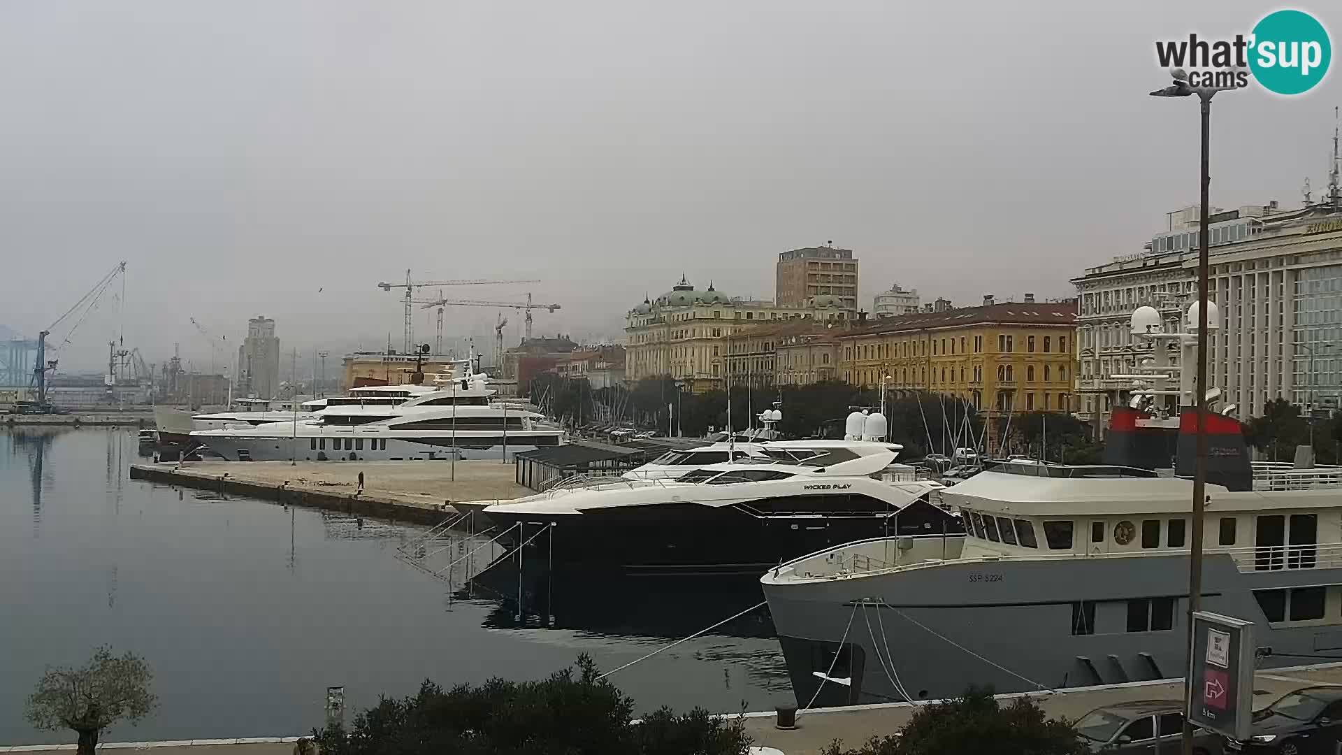 Die Riva und Marina in Rijeka – Live Webcam Kroatien