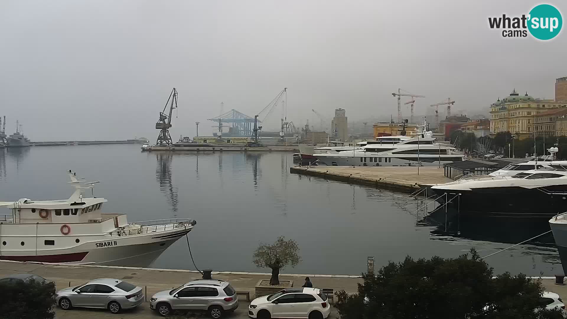 Die Riva und Marina in Rijeka – Live Webcam Kroatien