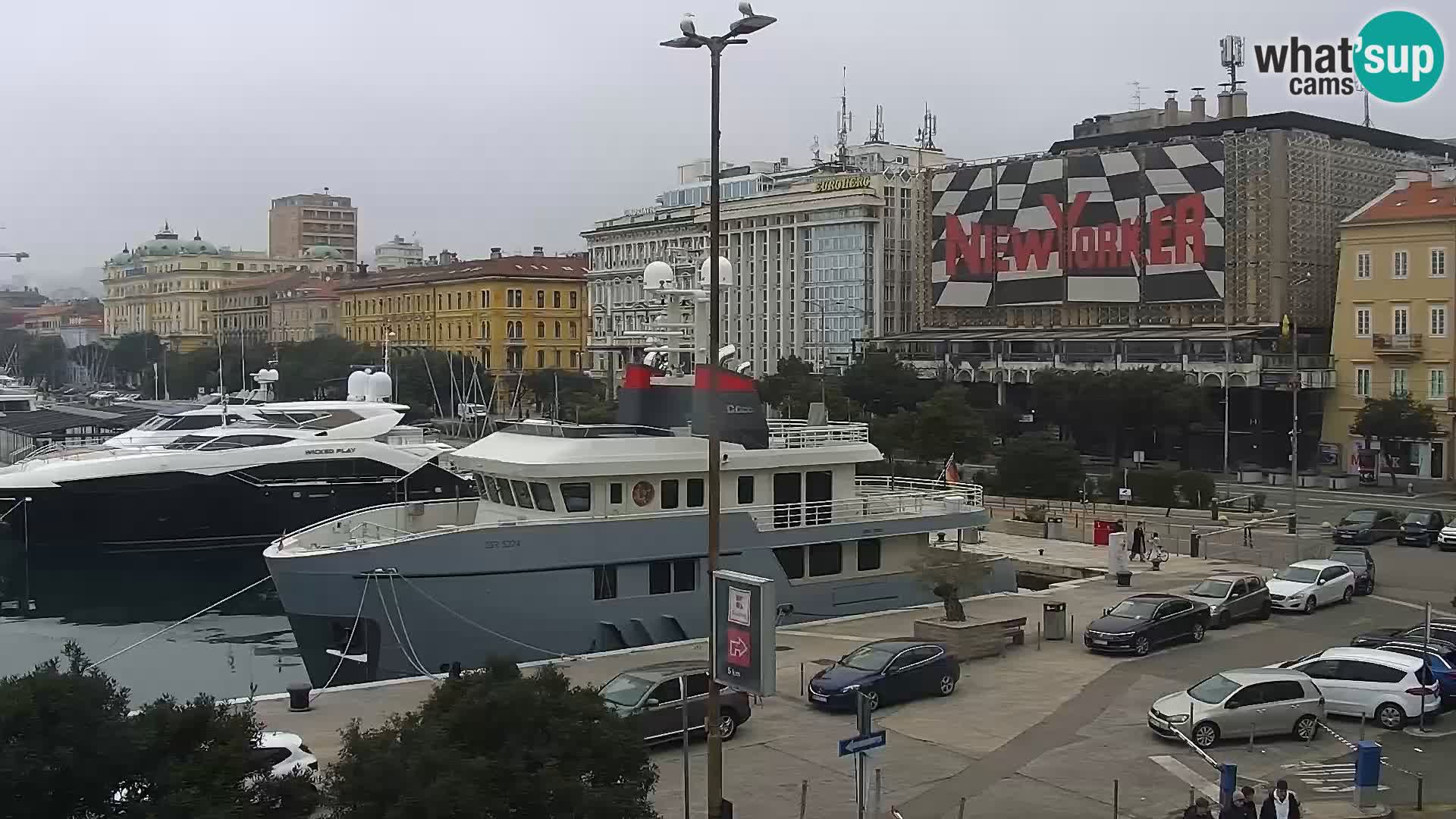 Die Riva und Marina in Rijeka – Live Webcam Kroatien