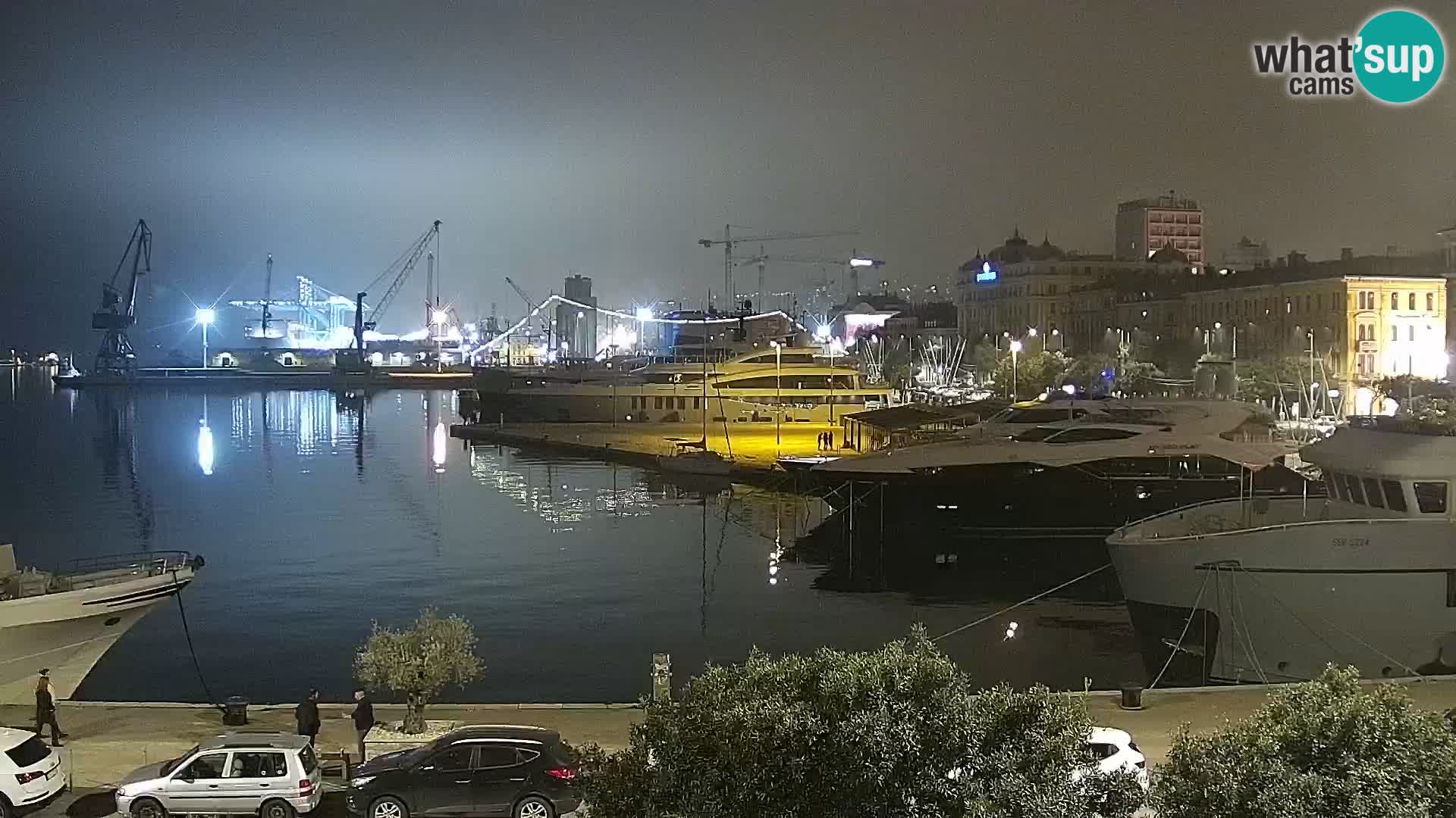 The Riva and Marina in Rijeka  – Live Webcam Croatia