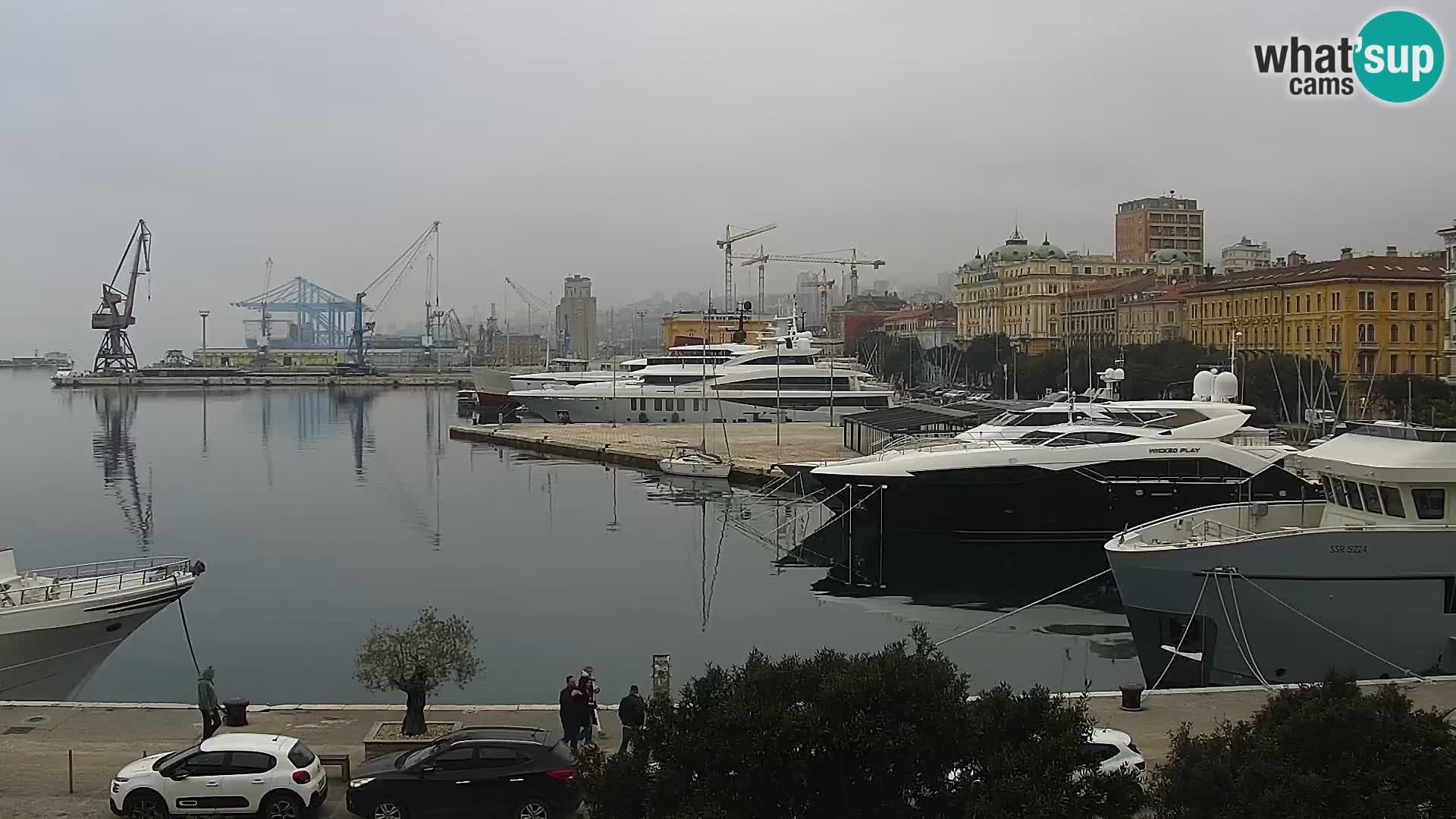 The Riva and Marina in Rijeka  – Live Webcam Croatia