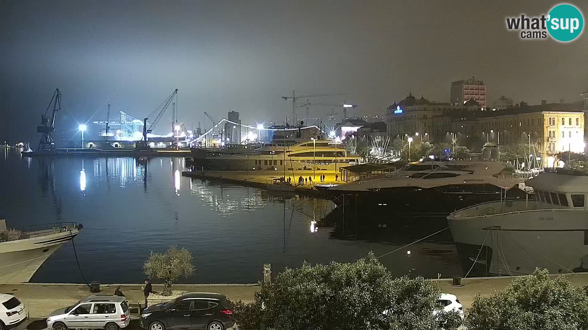 La Riva et Marina à Rijeka – Live Webcam Croatie