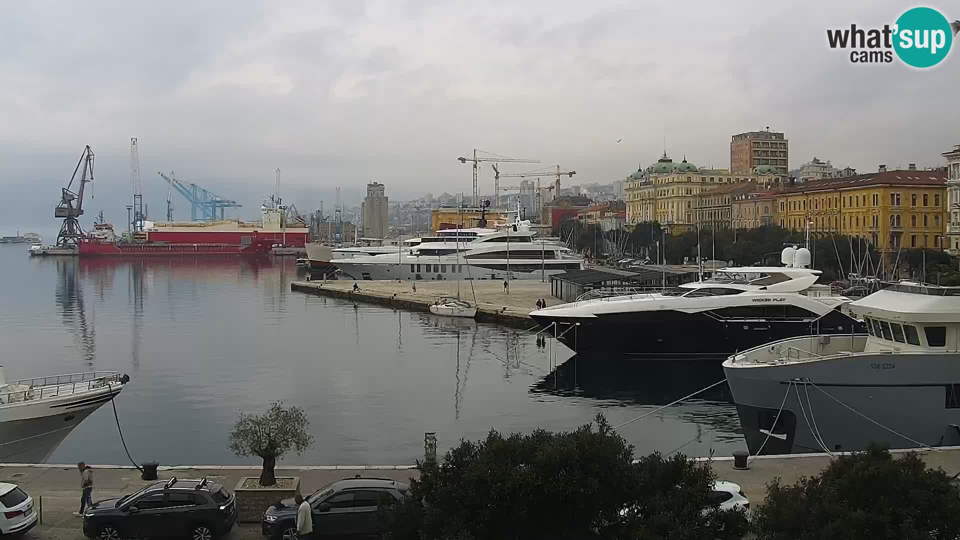 La Riva et Marina à Rijeka – Live Webcam Croatie
