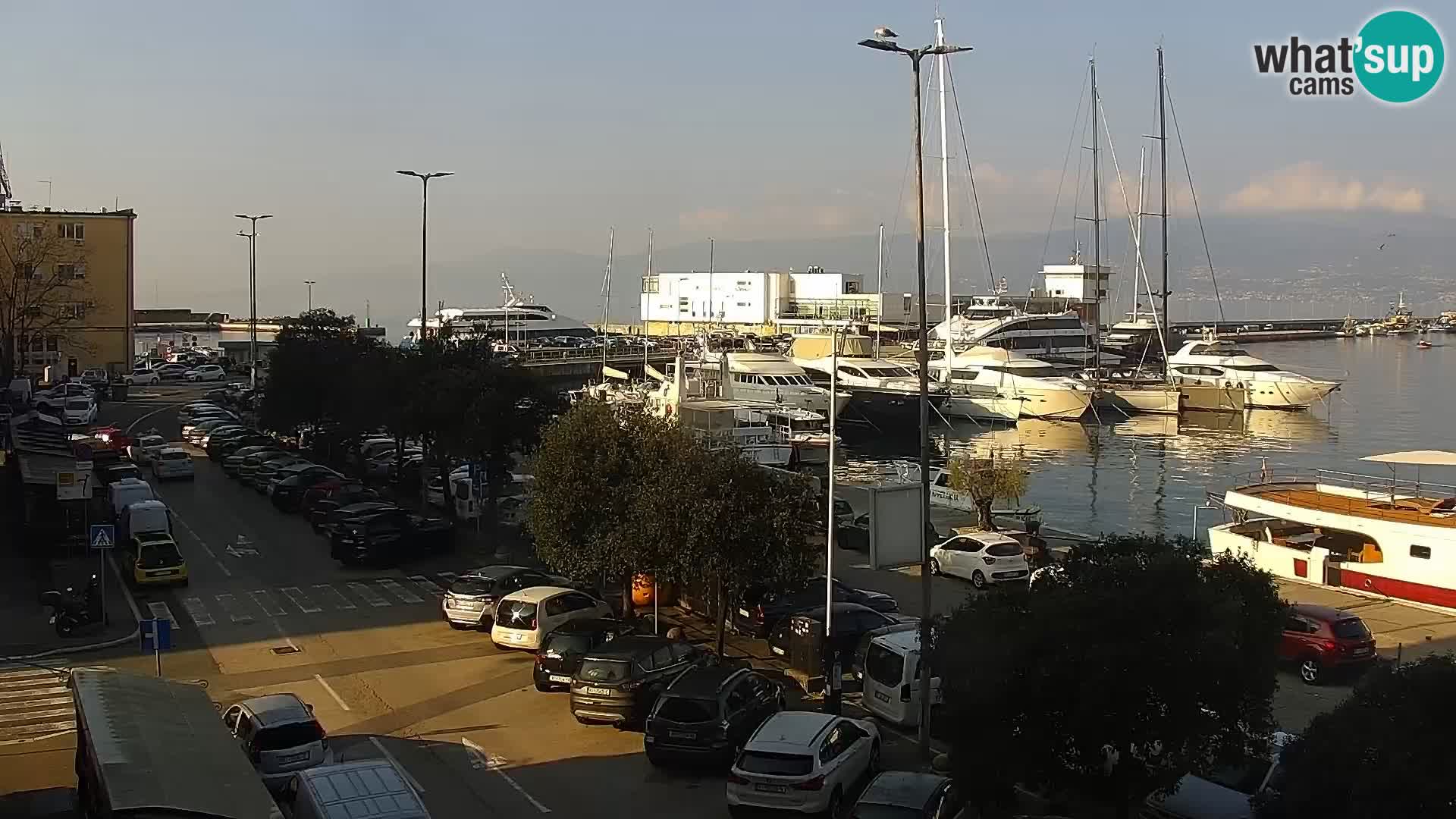 The Riva and Marina in Rijeka  – Live Webcam Croatia