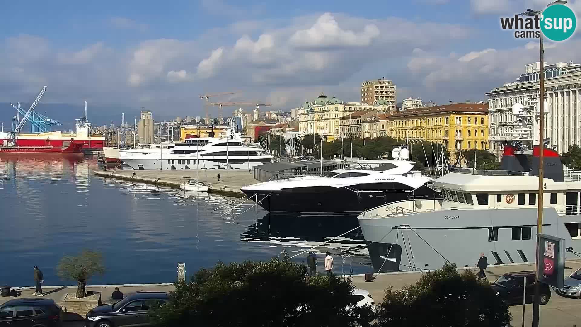 La Riva y Marina en Rijeka – Webcam en vivo Croacia