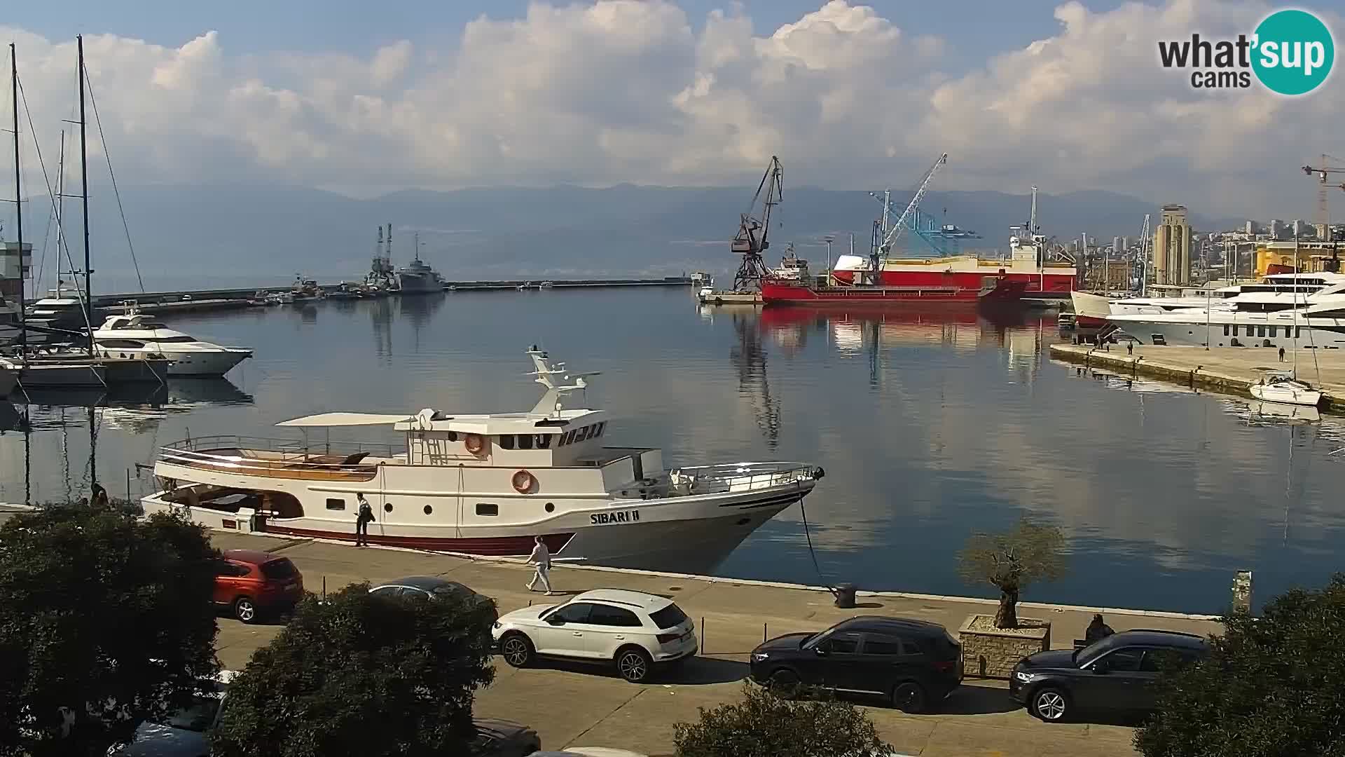 La Riva y Marina en Rijeka – Webcam en vivo Croacia