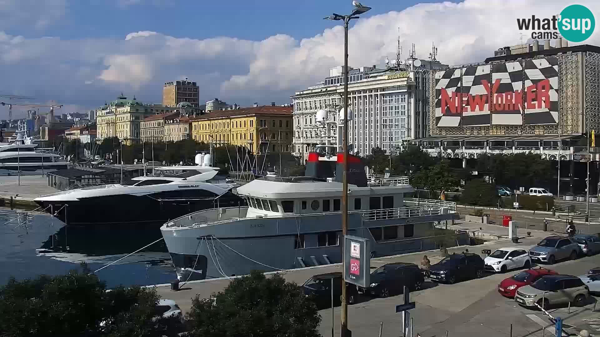 La Riva y Marina en Rijeka – Webcam en vivo Croacia