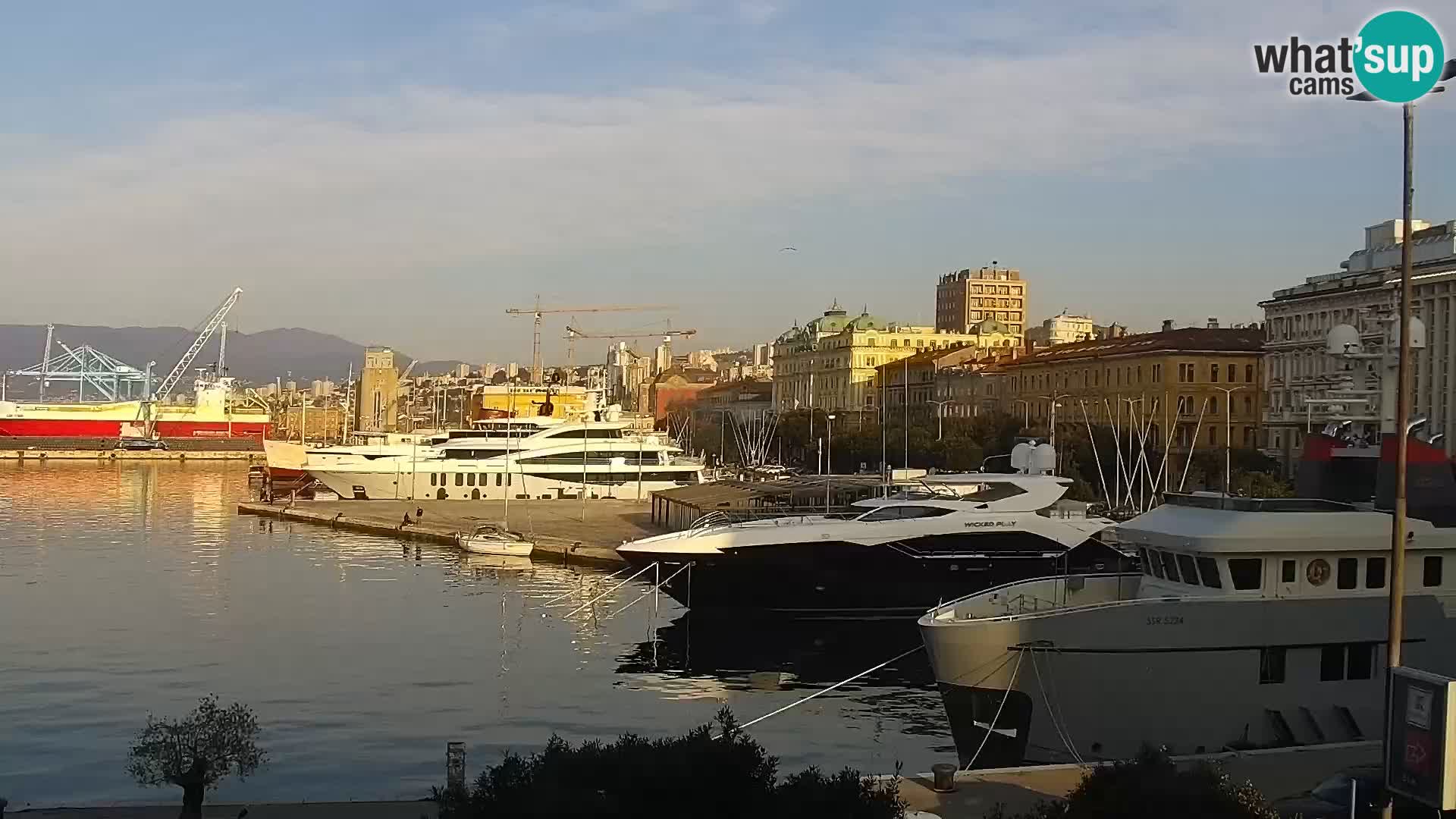 The Riva and Marina in Rijeka  – Live Webcam Croatia