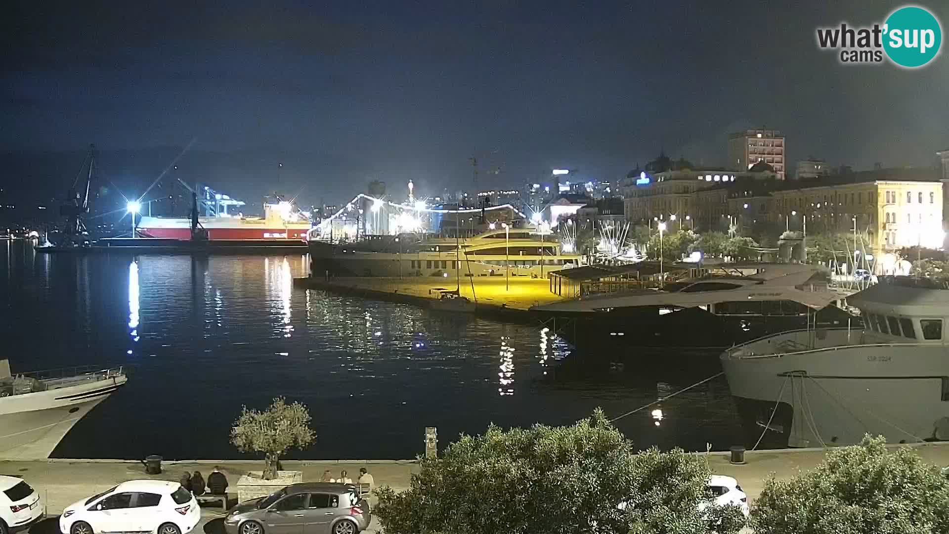 La Riva et Marina à Rijeka – Live Webcam Croatie