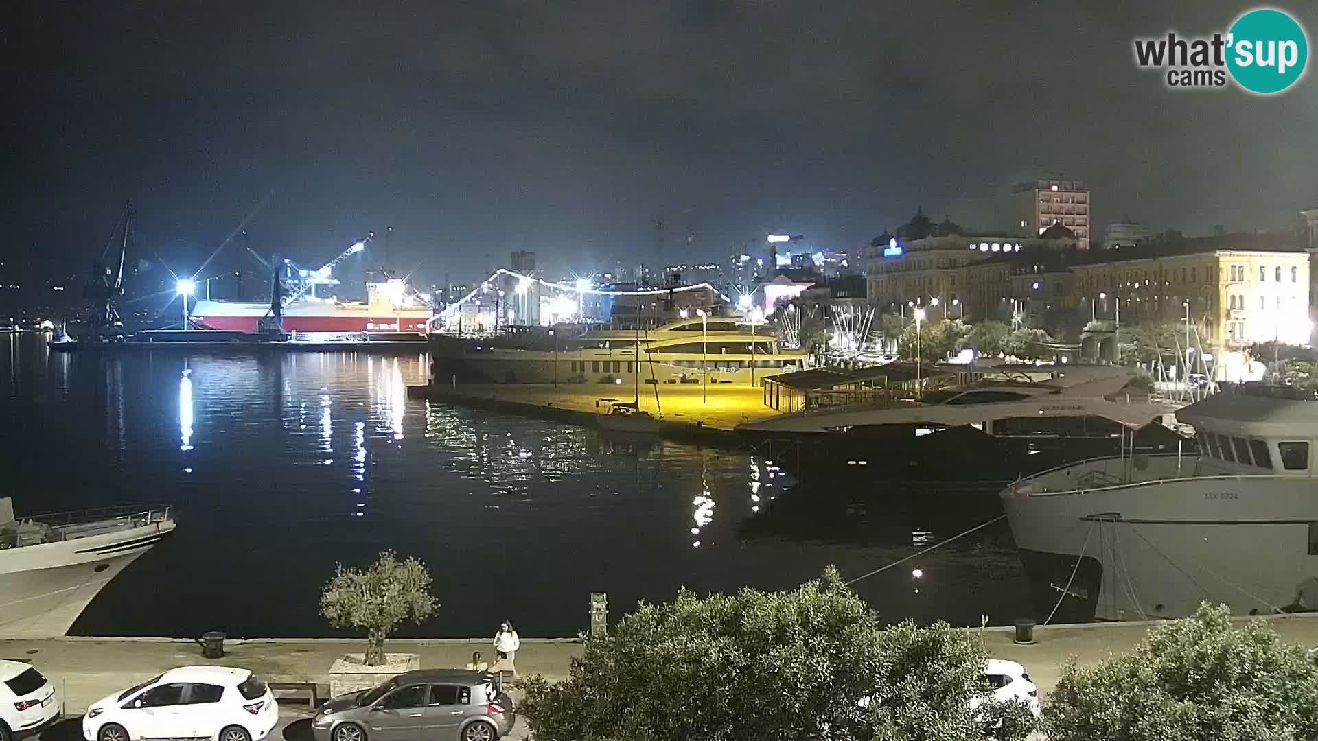 La Riva y Marina en Rijeka – Webcam en vivo Croacia