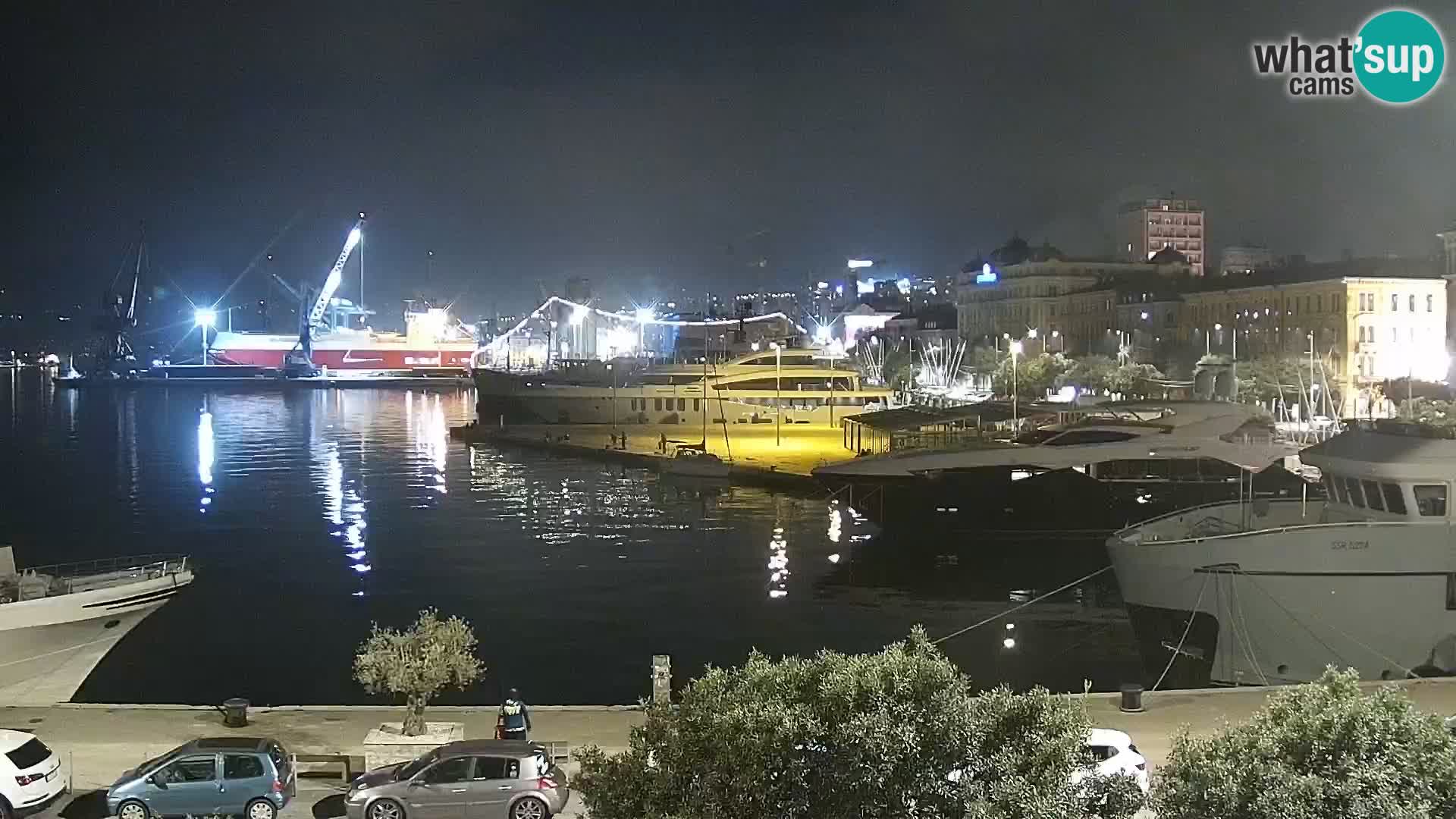 La Riva y Marina en Rijeka – Webcam en vivo Croacia