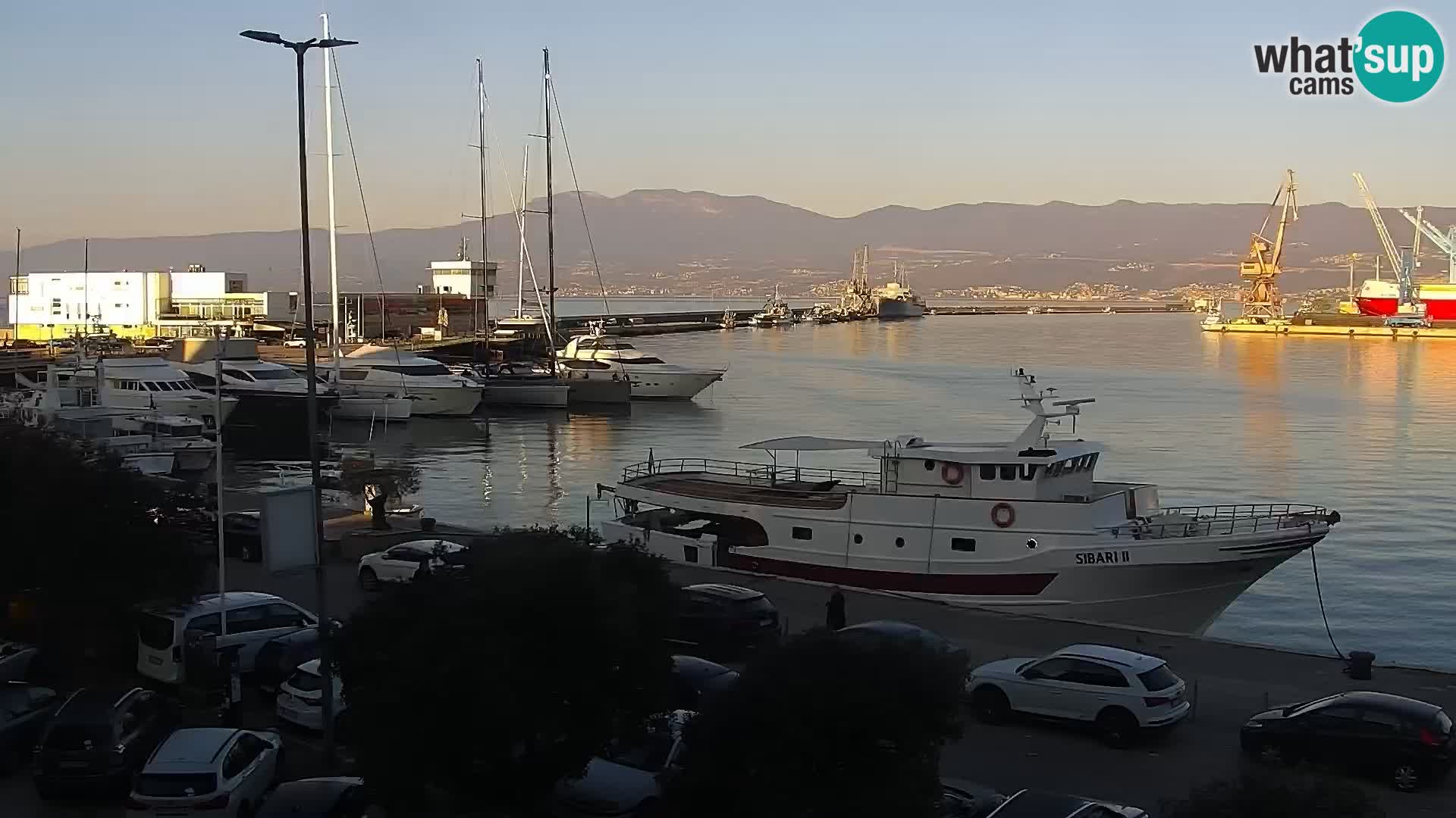 La Riva et Marina à Rijeka – Live Webcam Croatie