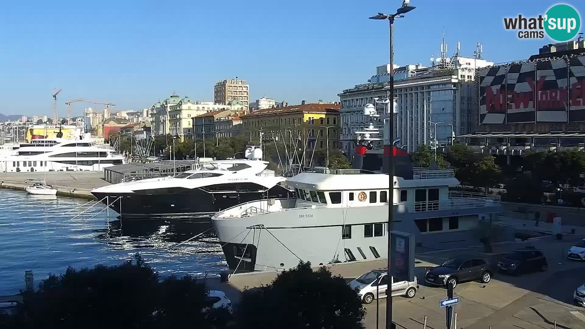 Die Riva und Marina in Rijeka – Live Webcam Kroatien