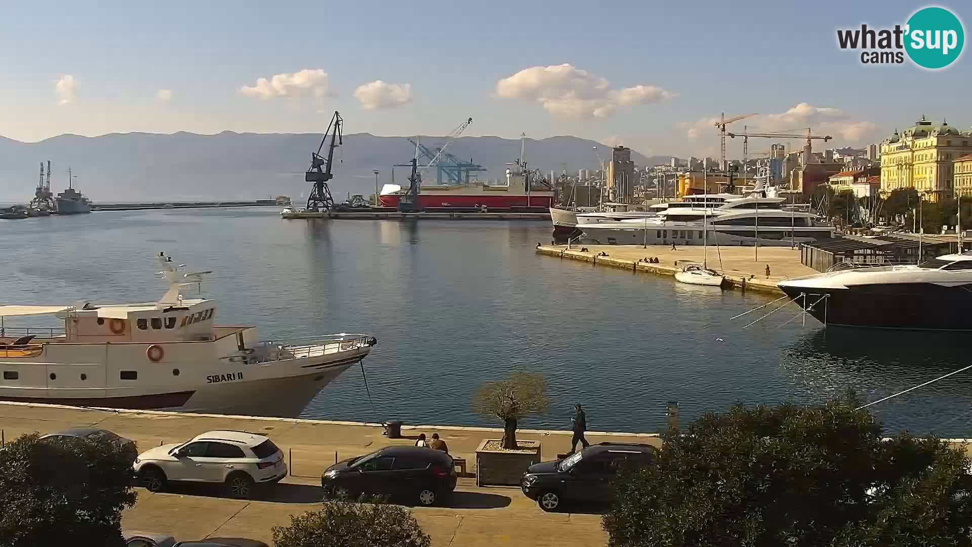 Die Riva und Marina in Rijeka – Live Webcam Kroatien